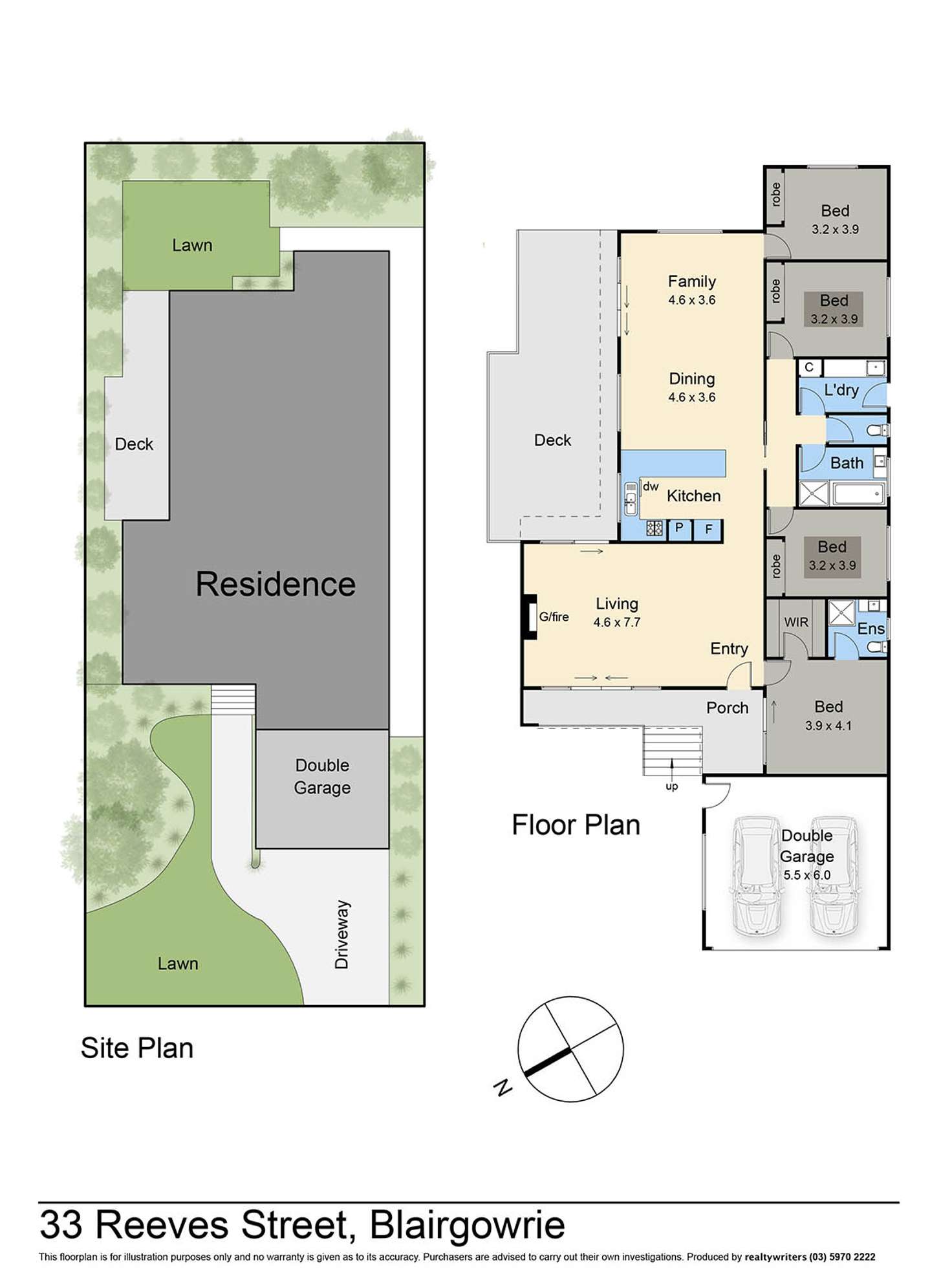 Floorplan of Homely house listing, 33 Reeves Street, Blairgowrie VIC 3942