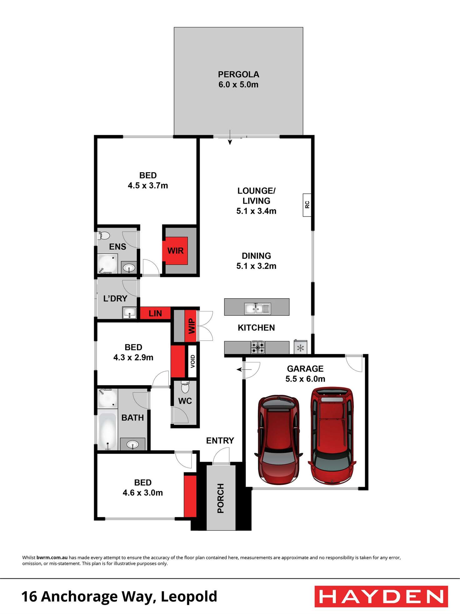 Floorplan of Homely house listing, 16 Anchorage Way, Leopold VIC 3224