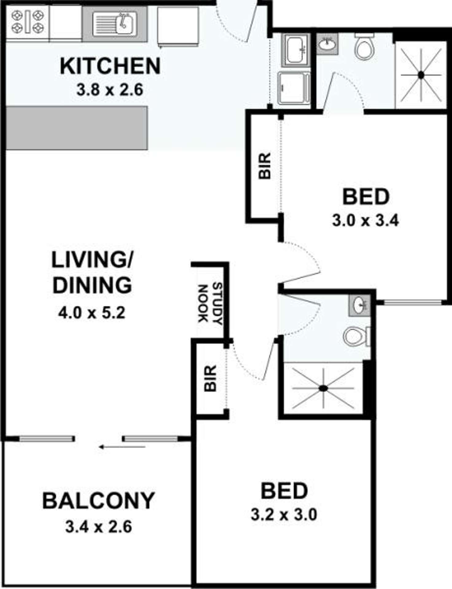 Floorplan of Homely apartment listing, 102/9 Darling Street, South Yarra VIC 3141