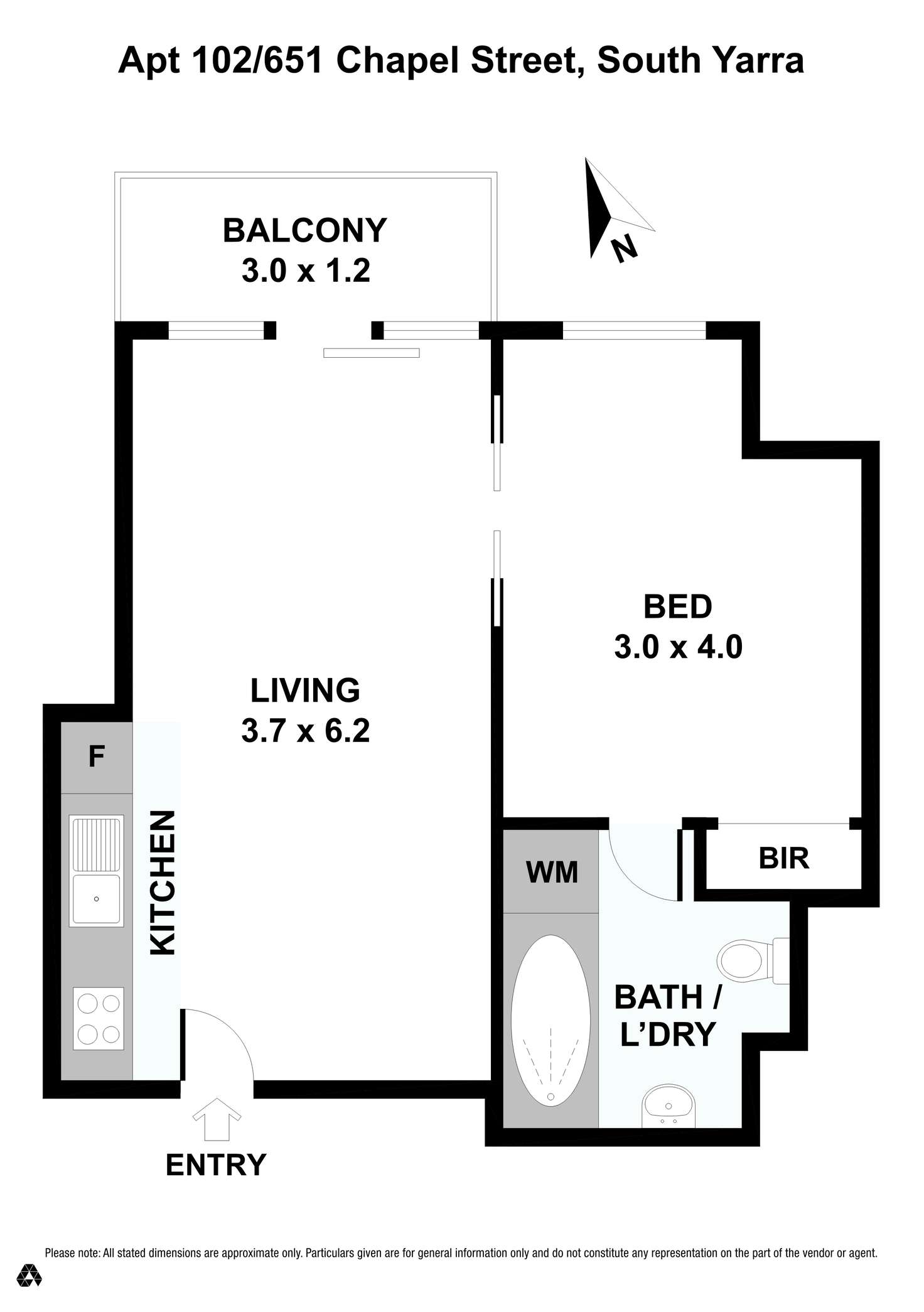 Floorplan of Homely apartment listing, 102/651 Chapel Street, South Yarra VIC 3141