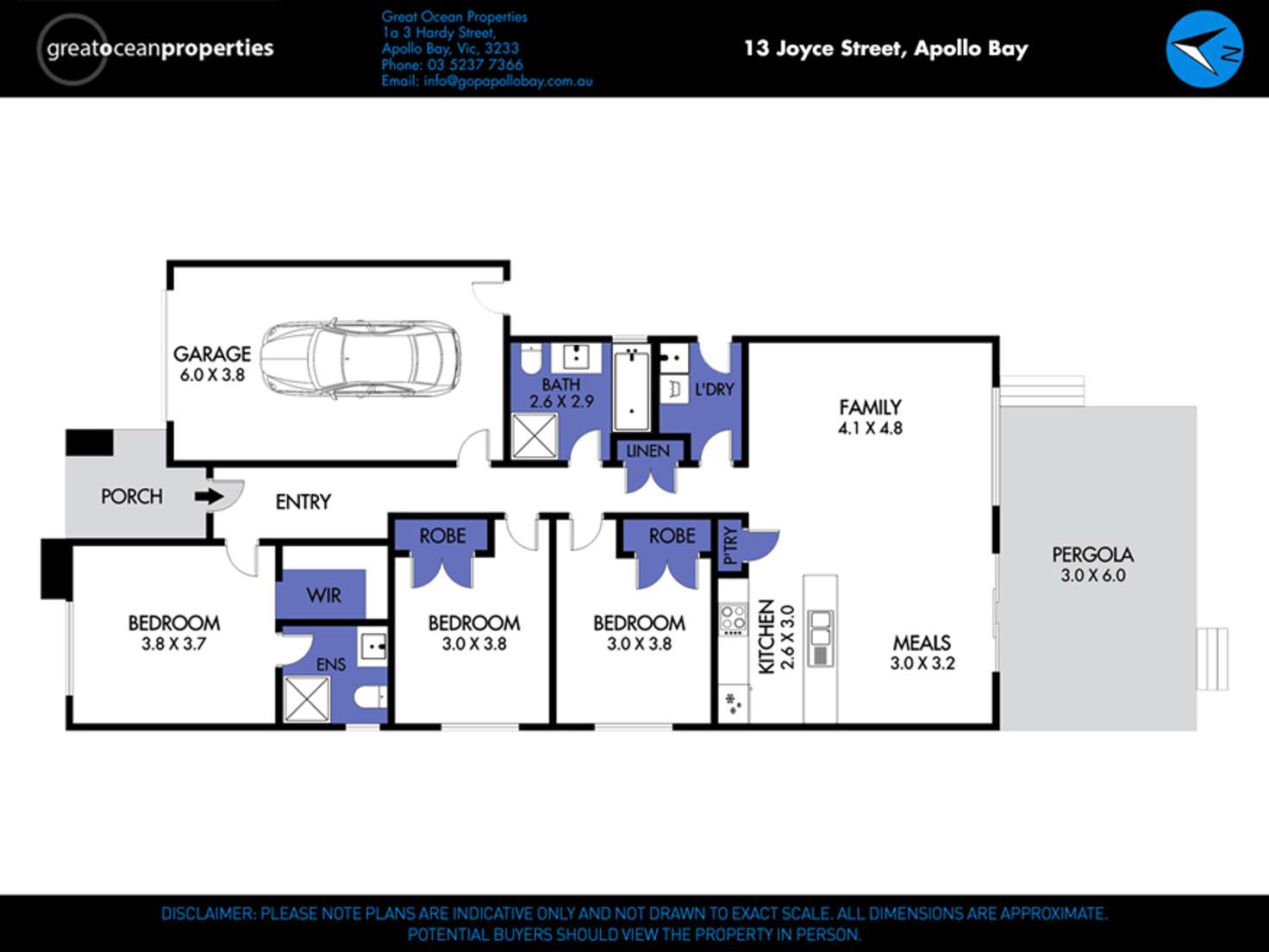 Floorplan of Homely house listing, 13 Joyce Street, Apollo Bay VIC 3233