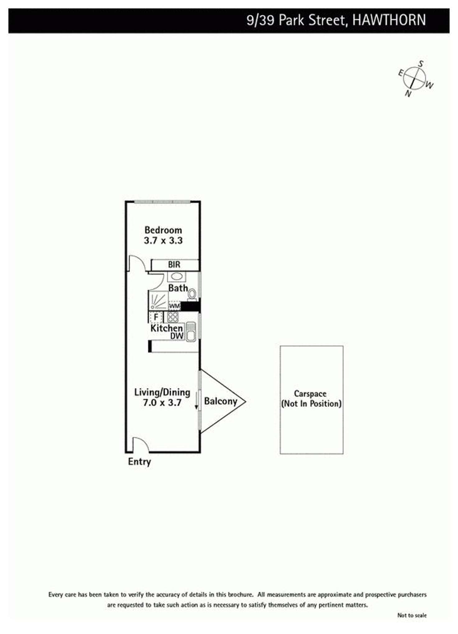 Floorplan of Homely apartment listing, 9/39 Park Street, Hawthorn VIC 3122