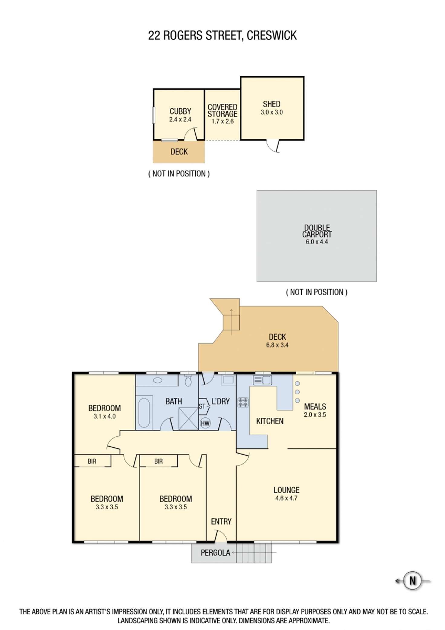 Floorplan of Homely house listing, 22 Rogers Street, Creswick VIC 3363