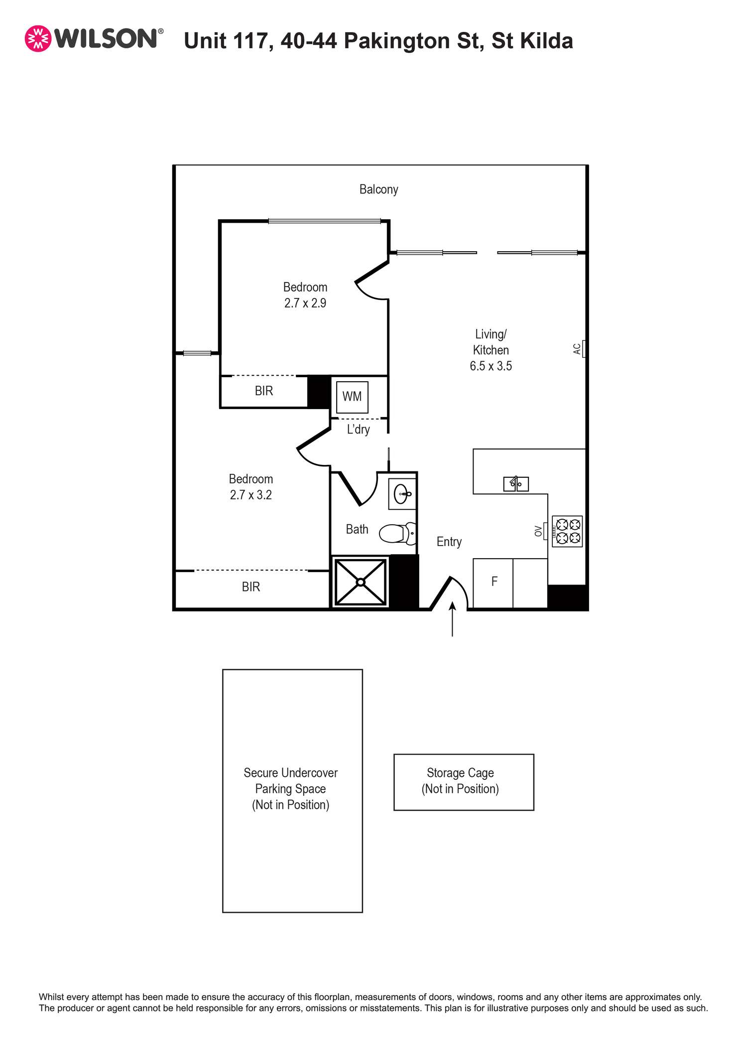 Floorplan of Homely apartment listing, 117/40 Pakington Street, St Kilda VIC 3182