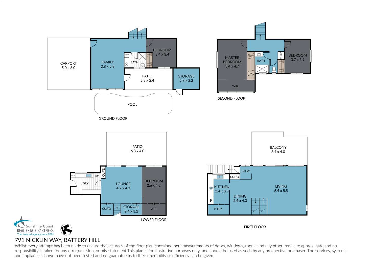 Floorplan of Homely house listing, 791 Nicklin Way, Battery Hill QLD 4551