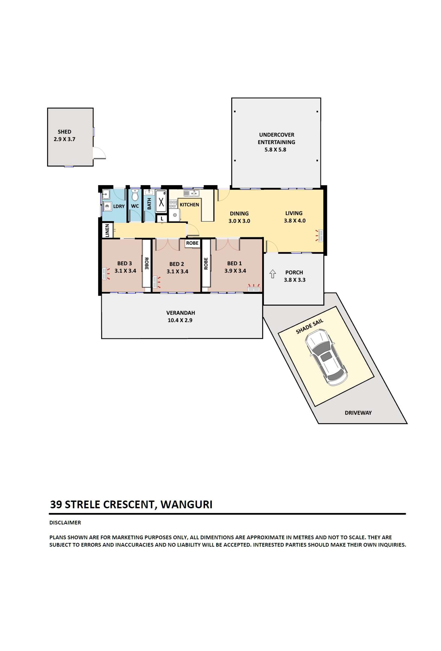 Floorplan of Homely house listing, 39 Strele Crescent, Wanguri NT 810