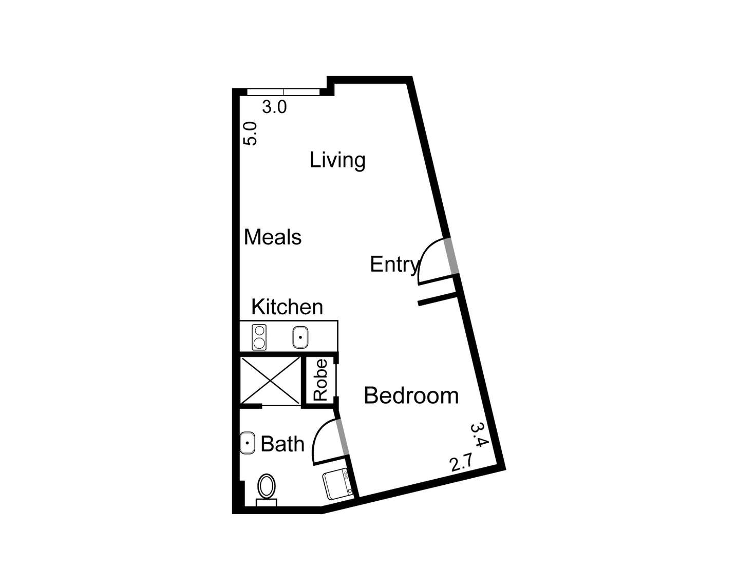 Floorplan of Homely apartment listing, 1001/43 Therry Street, Melbourne VIC 3000