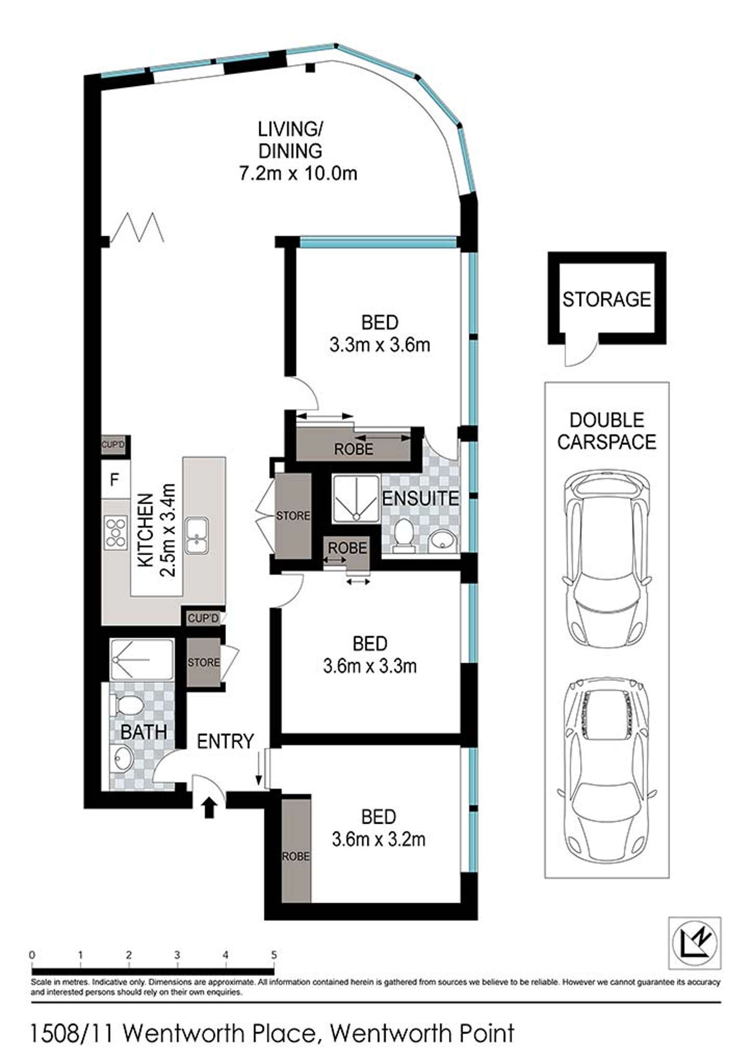 Floorplan of Homely apartment listing, 1508/11 Wentworth Place, Wentworth Point NSW 2127