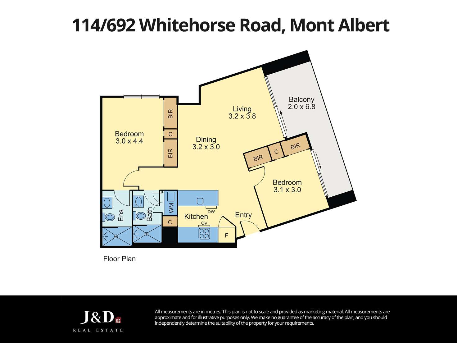 Floorplan of Homely apartment listing, 114/692 Whitehorse Road, Mont Albert VIC 3127