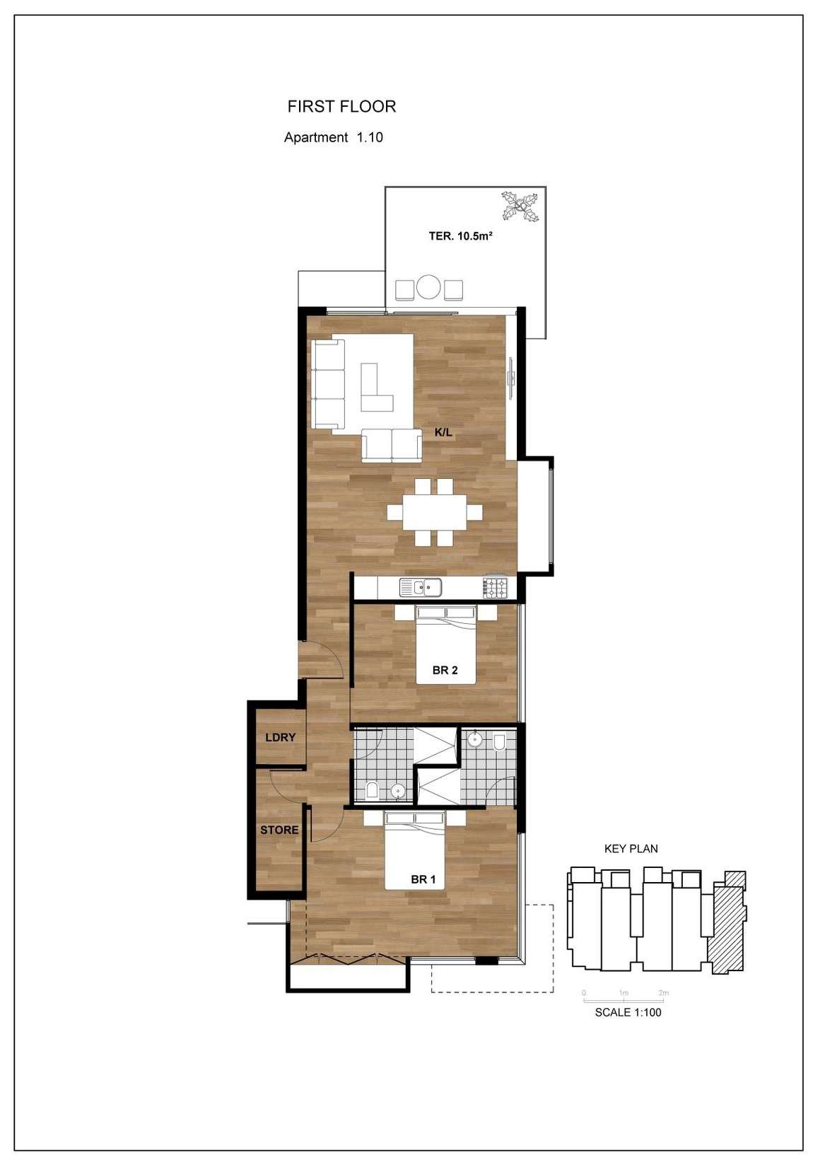 Floorplan of Homely apartment listing, 10/28 Salisbury Street, Yarraville VIC 3013