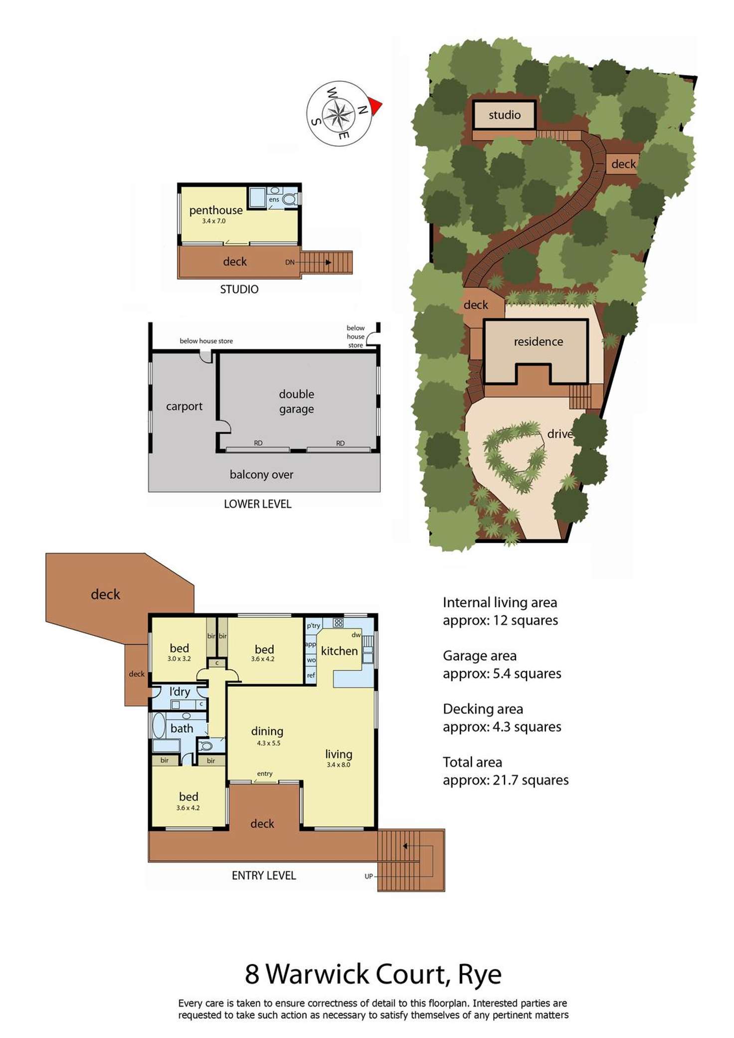 Floorplan of Homely house listing, 8 Warwick Court, Rye VIC 3941