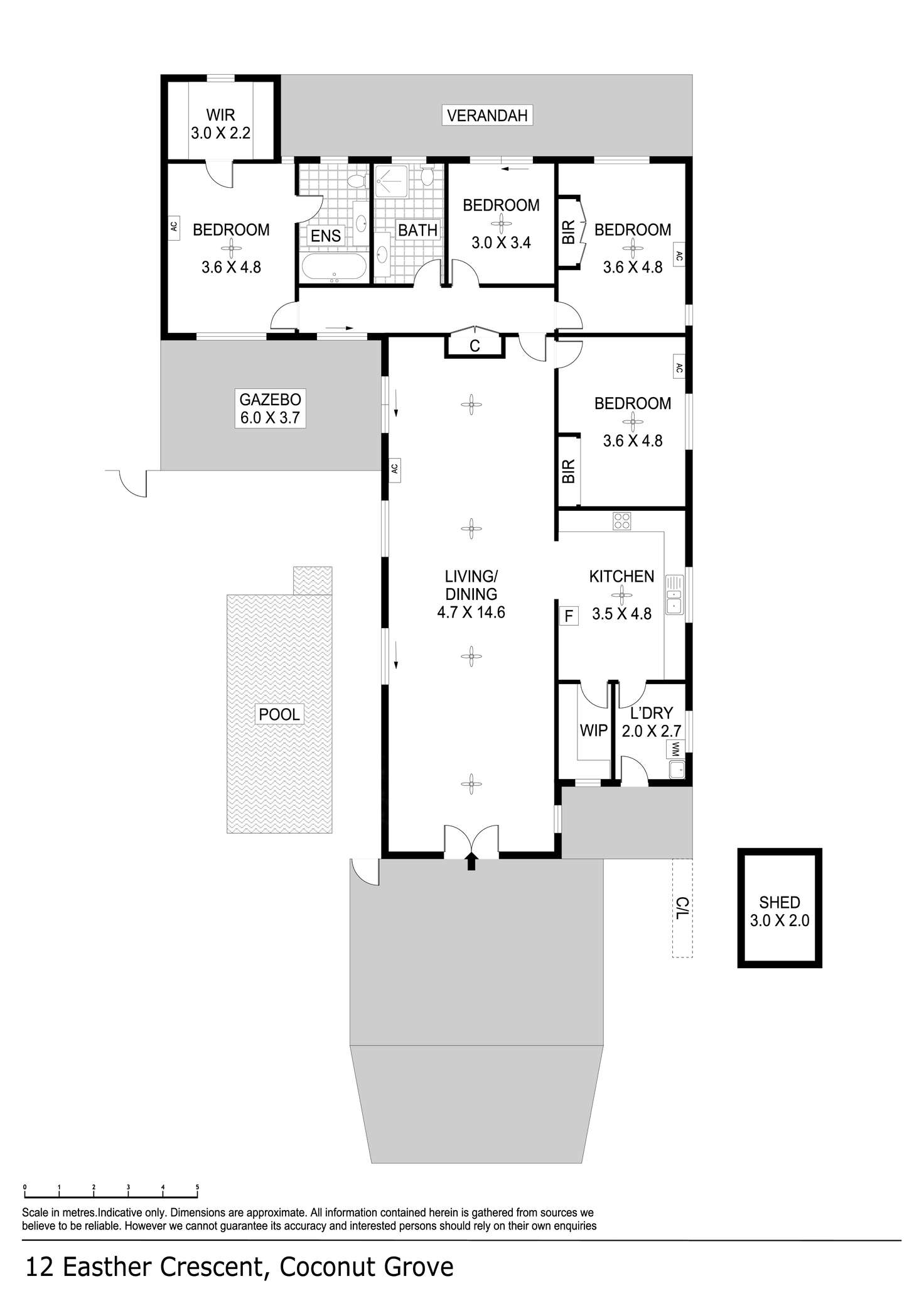 Floorplan of Homely house listing, 12 Easther Crescent, Coconut Grove NT 810