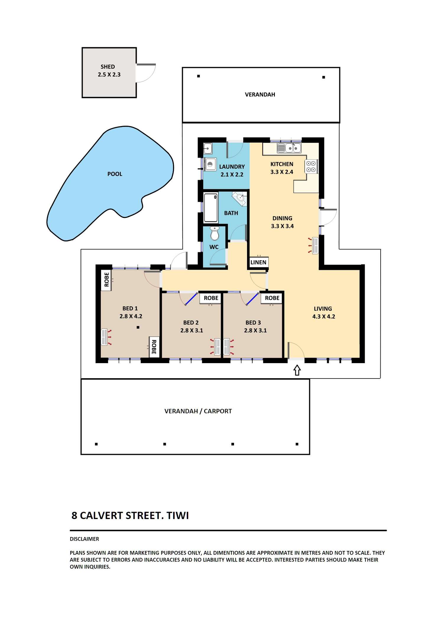 Floorplan of Homely house listing, 8 Calvert Street, Tiwi NT 810