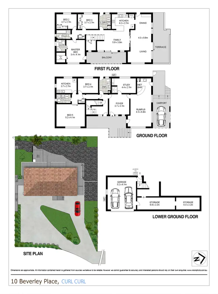 Floorplan of Homely house listing, 10 Beverley Place, Curl Curl NSW 2096