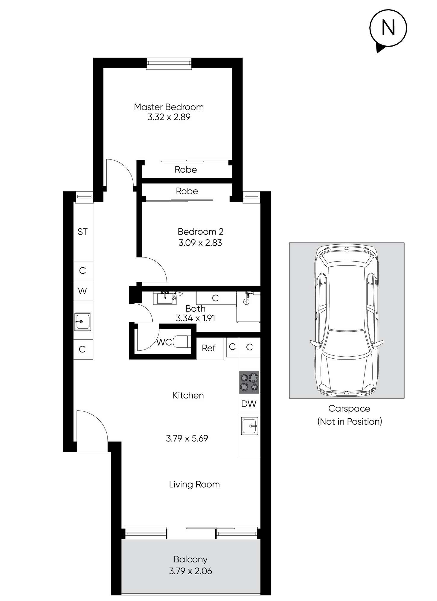 Floorplan of Homely apartment listing, 12/65 Westbury Street, St Kilda East VIC 3183