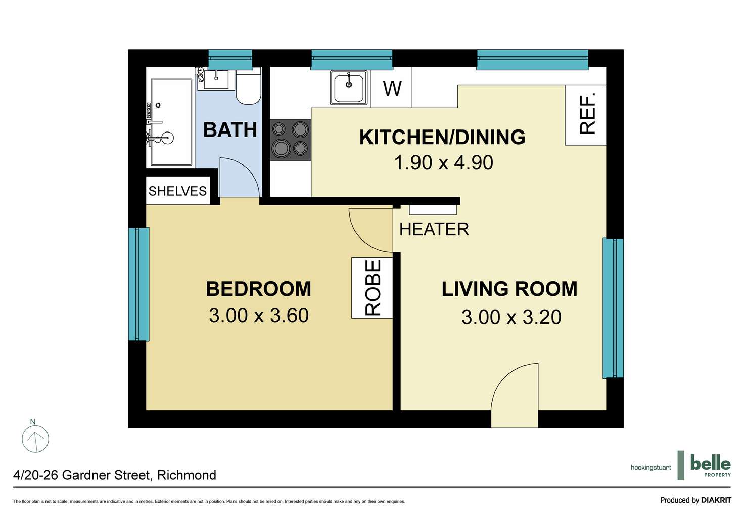 Floorplan of Homely apartment listing, 4/20-26 Gardner Street, Richmond VIC 3121