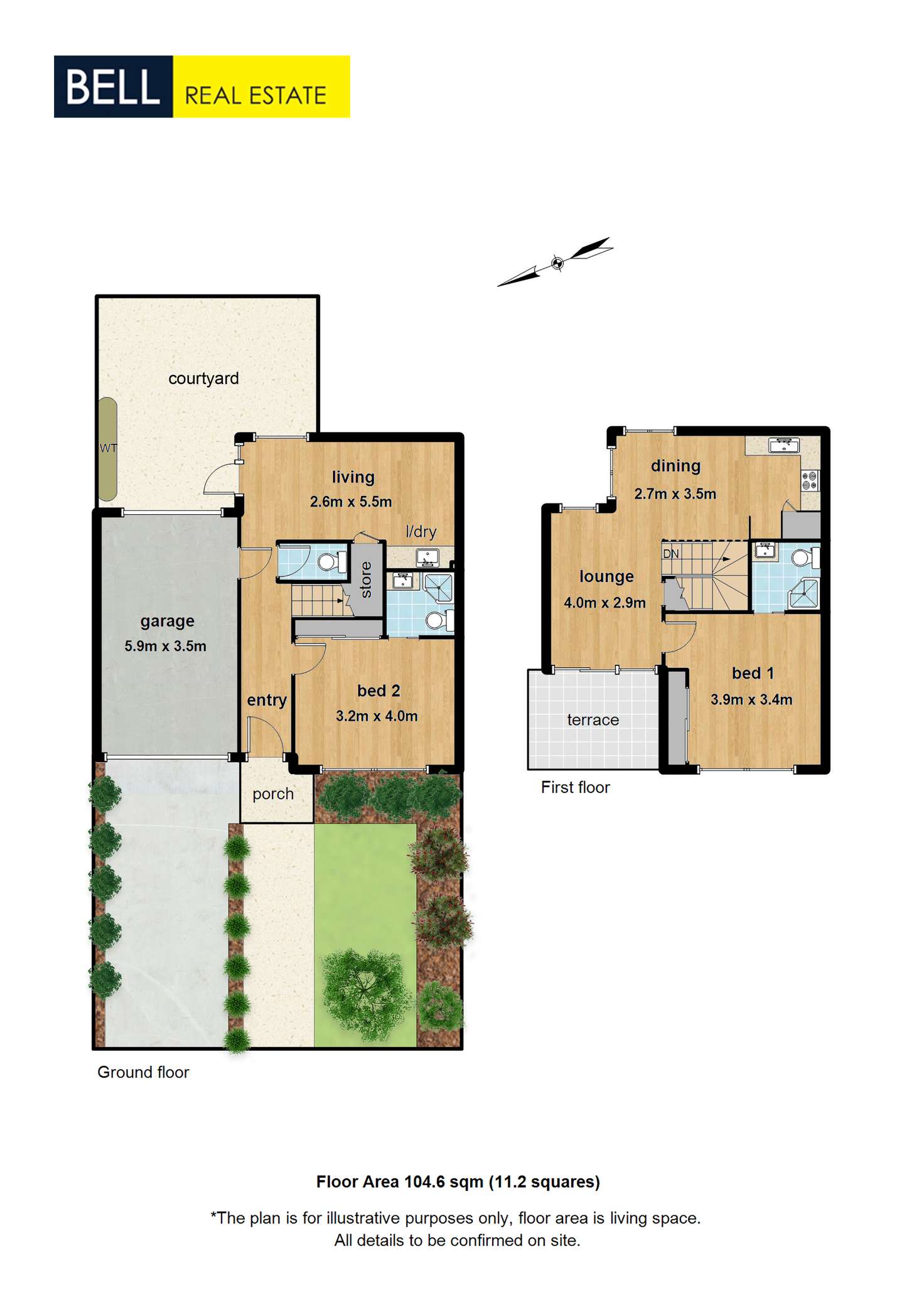 Floorplan of Homely townhouse listing, 1/7 Stamford Crescent, Rowville VIC 3178