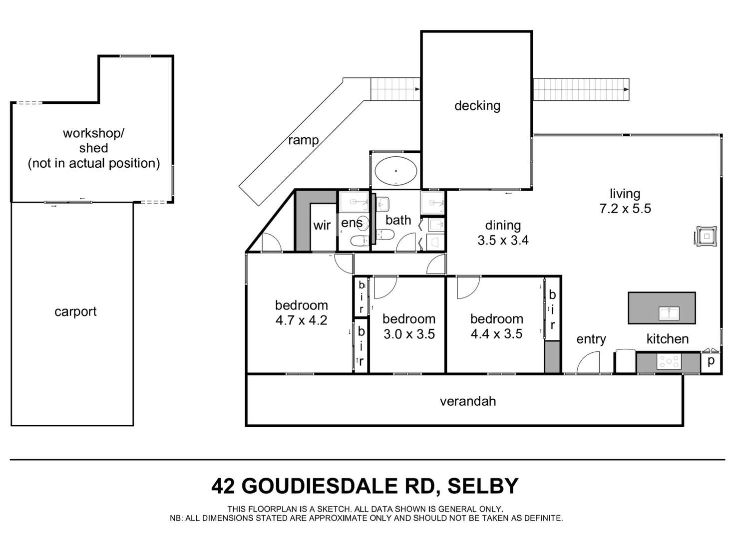 Floorplan of Homely house listing, 42 Goudiesdale Road, Selby VIC 3159