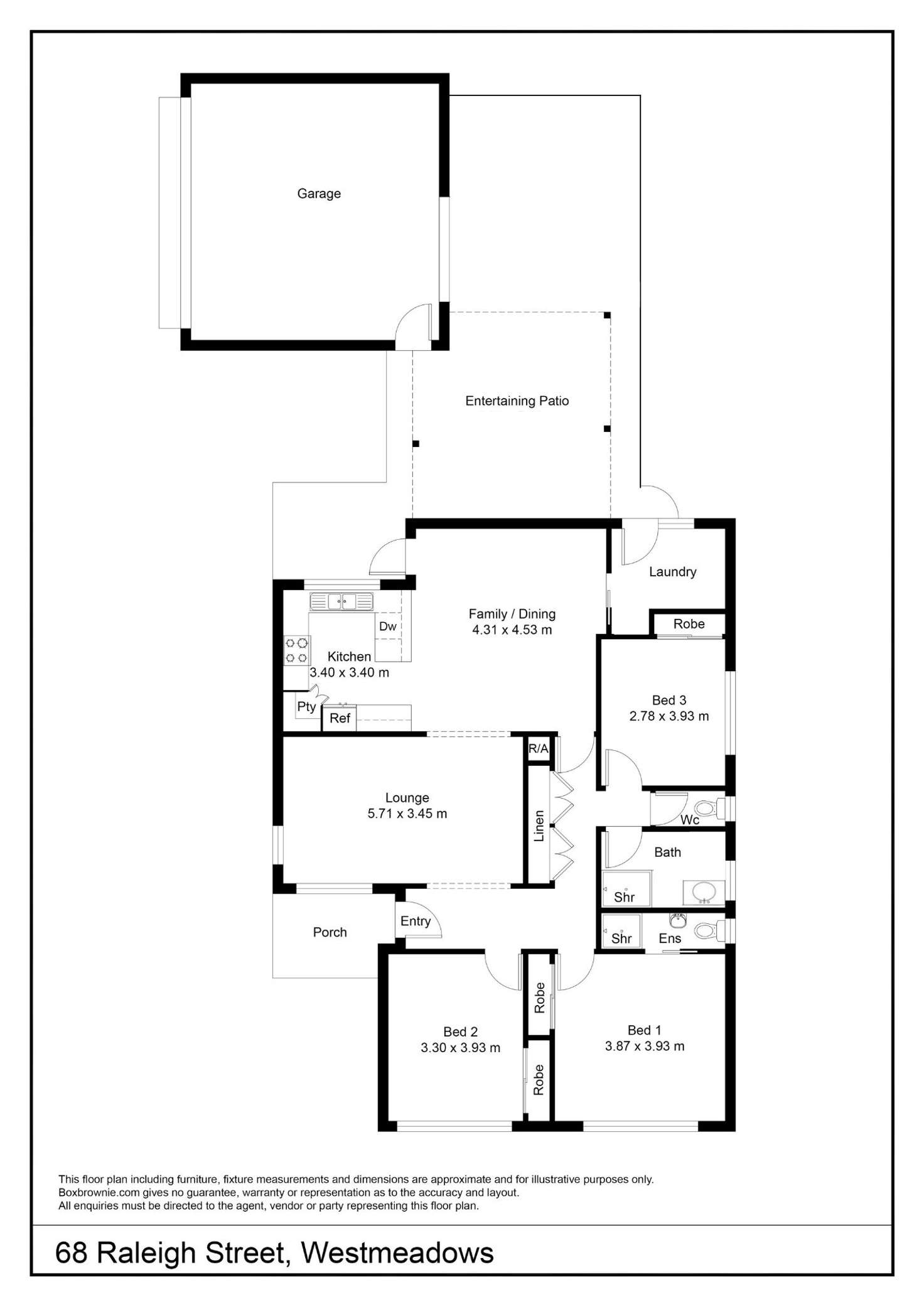 Floorplan of Homely house listing, 68 Raleigh Street, Westmeadows VIC 3049