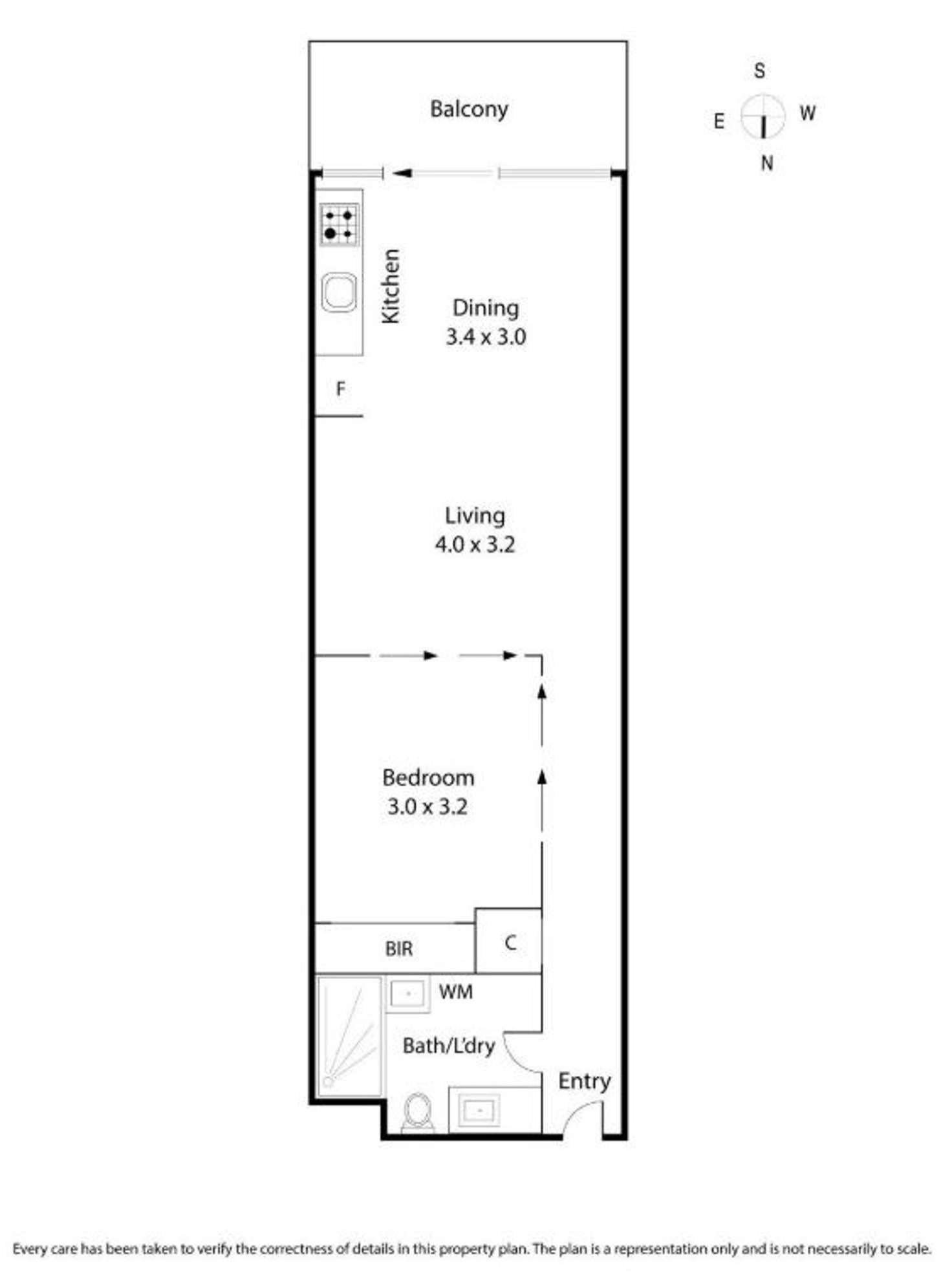 Floorplan of Homely apartment listing, 921/555 Flinders Street, Melbourne VIC 3000