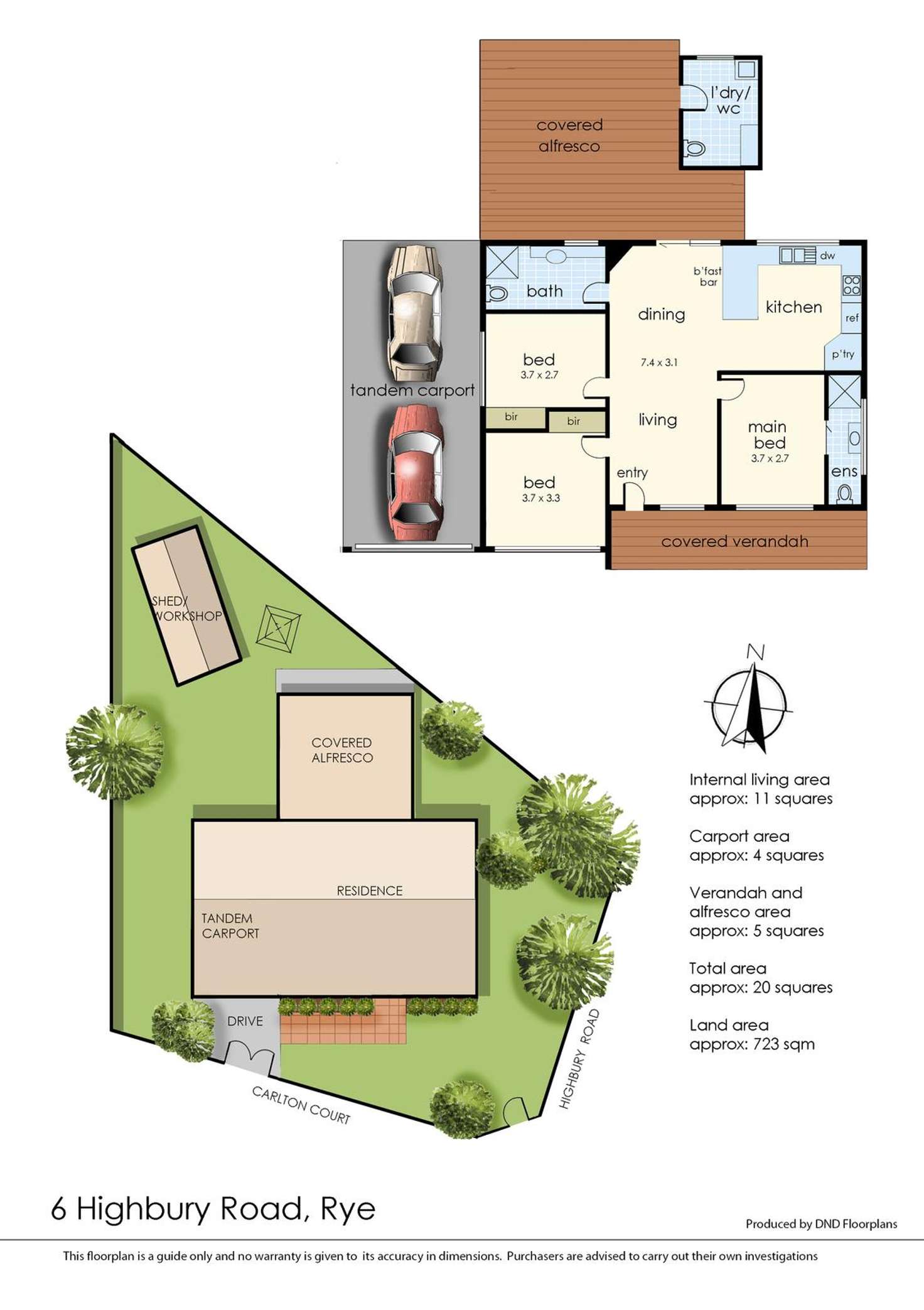 Floorplan of Homely house listing, 6 Highbury Road, Rye VIC 3941