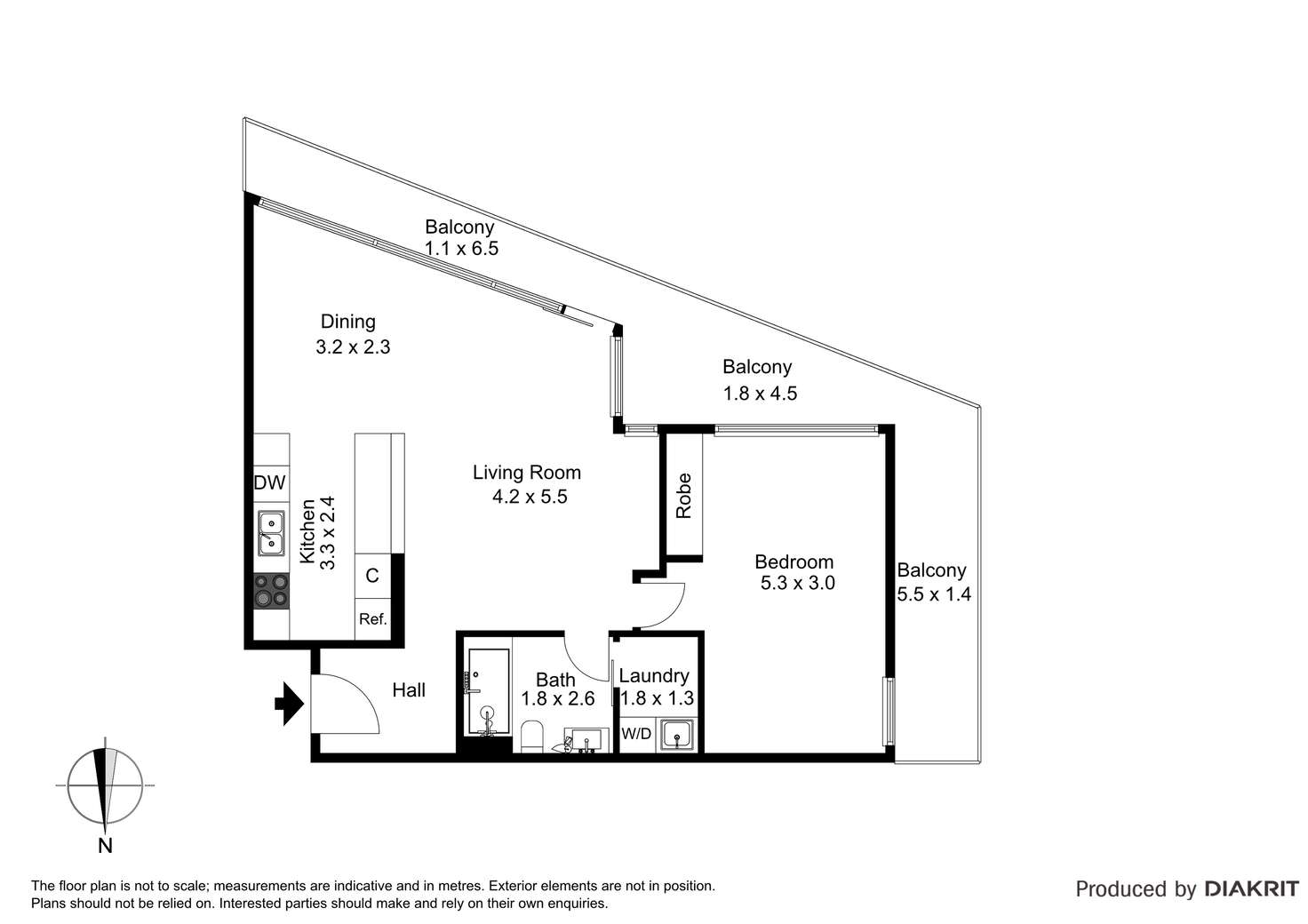 Floorplan of Homely apartment listing, 709/582 St Kilda Road, Melbourne VIC 3004