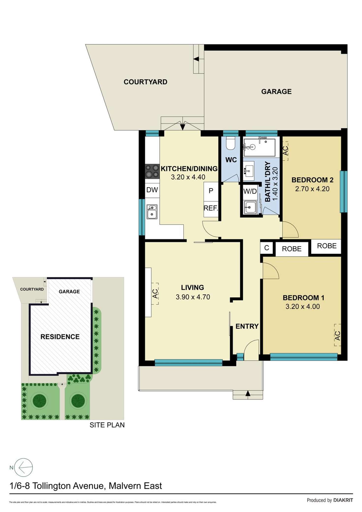 Floorplan of Homely unit listing, 1/6-8 Tollington Avenue, Malvern East VIC 3145
