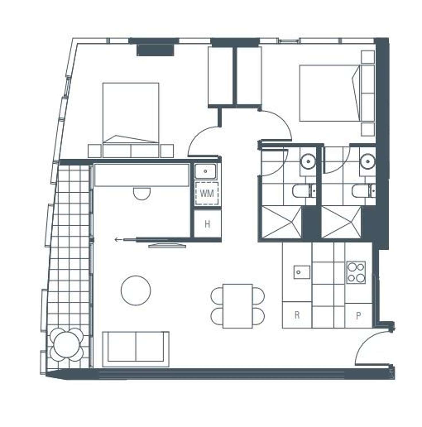 Floorplan of Homely apartment listing, 104/555 St Kilda Road, Melbourne VIC 3004