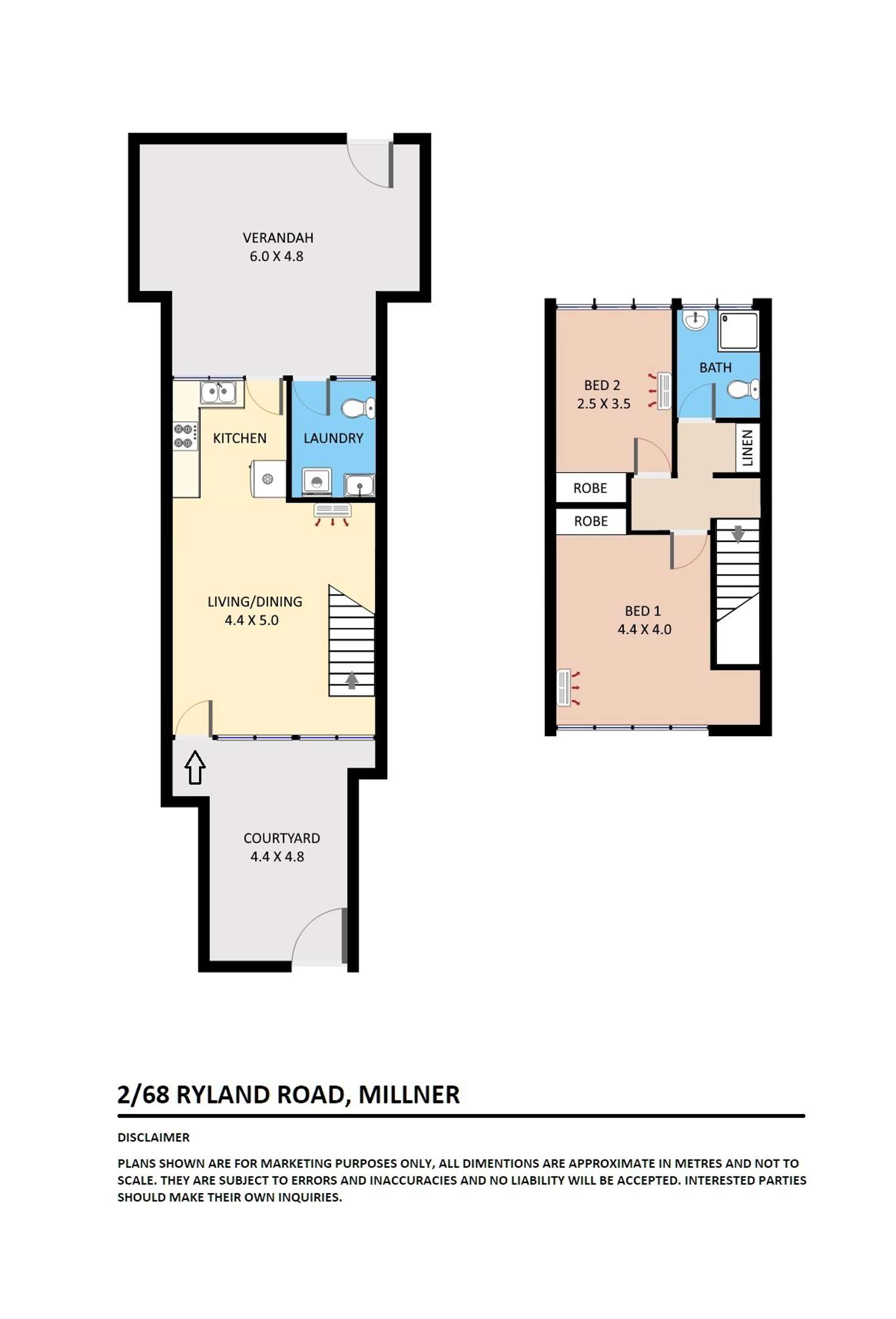 Floorplan of Homely unit listing, 2/68 Ryland Road, Millner NT 810