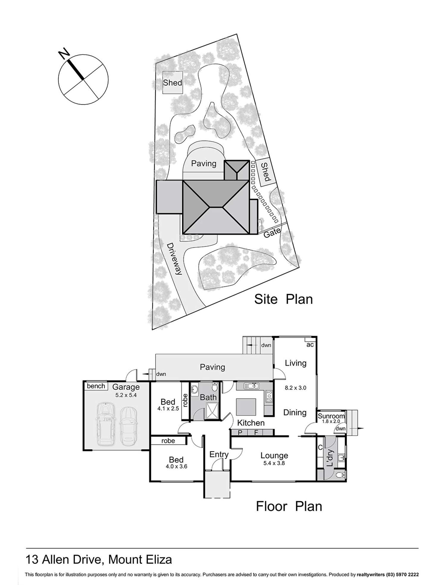 Floorplan of Homely house listing, 13 Allen Drive, Mount Eliza VIC 3930