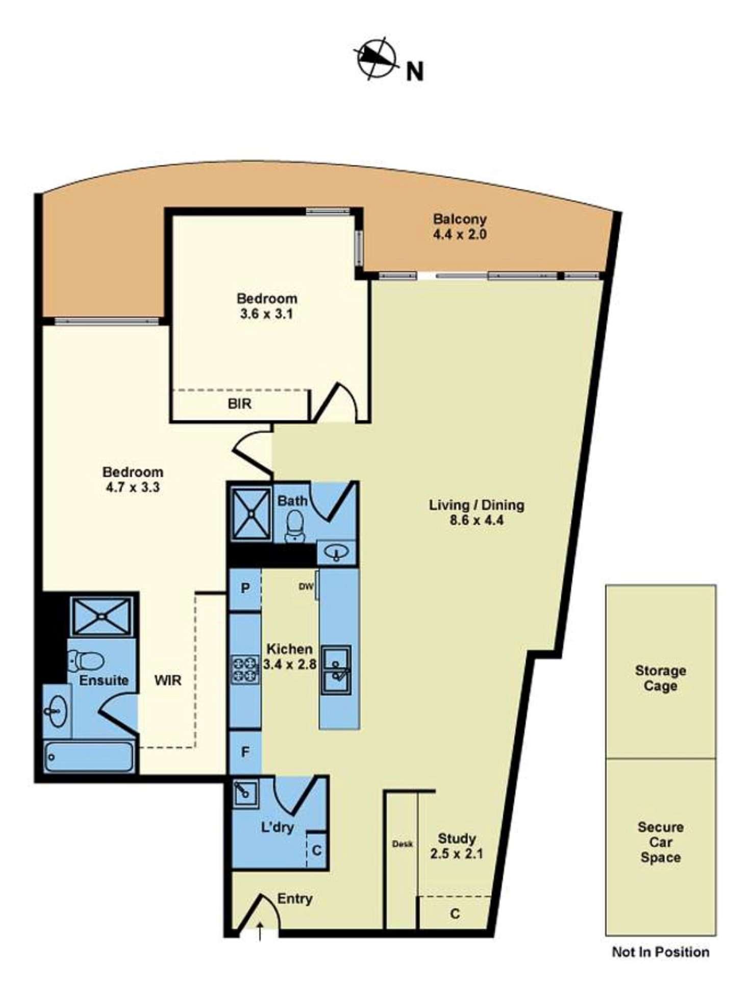 Floorplan of Homely apartment listing, 66/85 Rouse Street, Port Melbourne VIC 3207