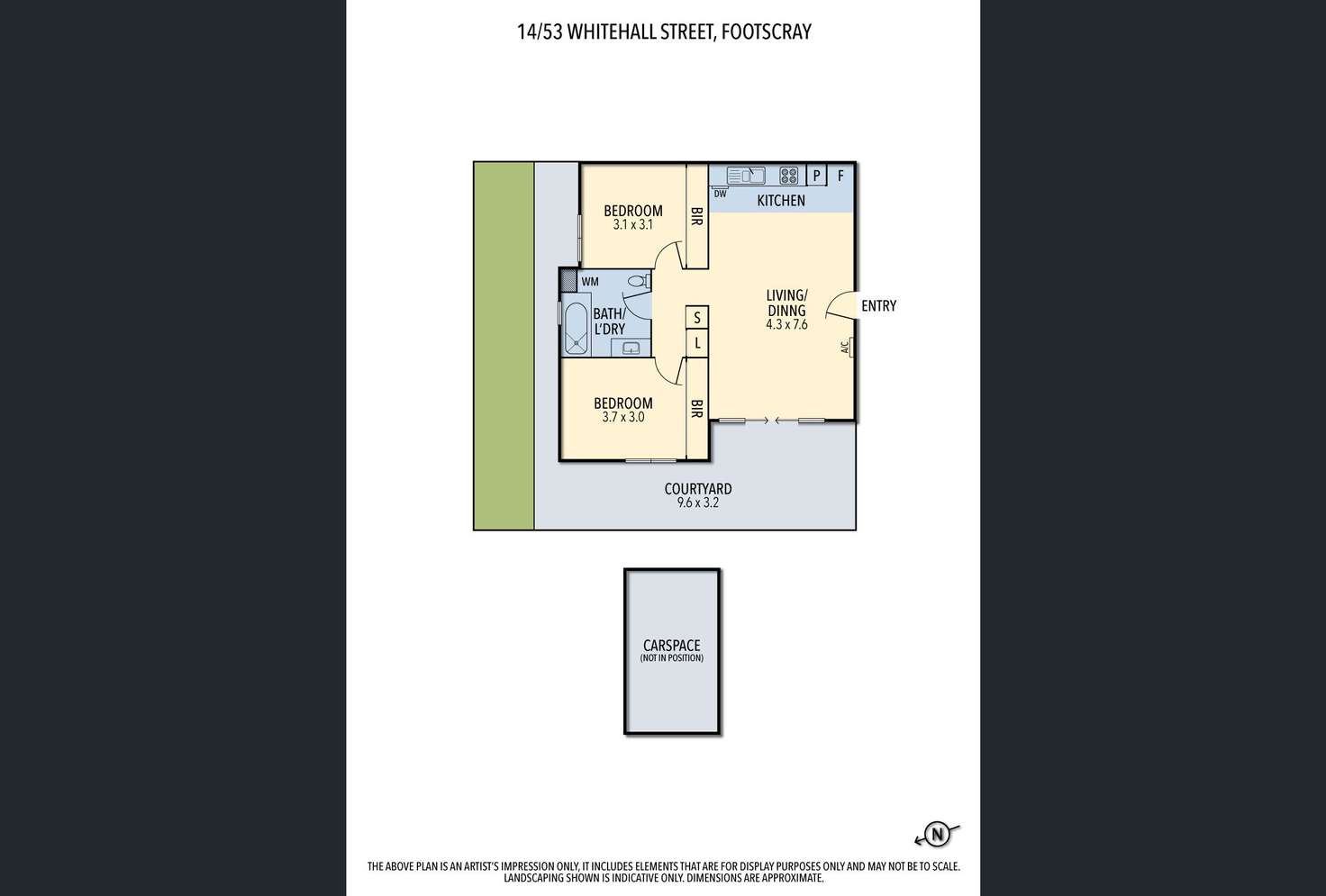 Floorplan of Homely apartment listing, 14/53 Whitehall Street, Footscray VIC 3011