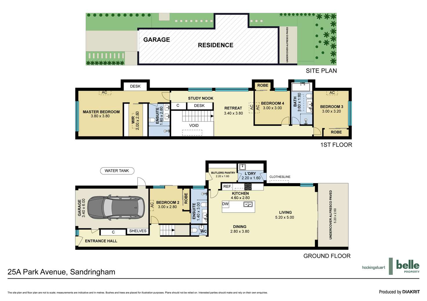 Floorplan of Homely townhouse listing, 25a Park Avenue, Sandringham VIC 3191
