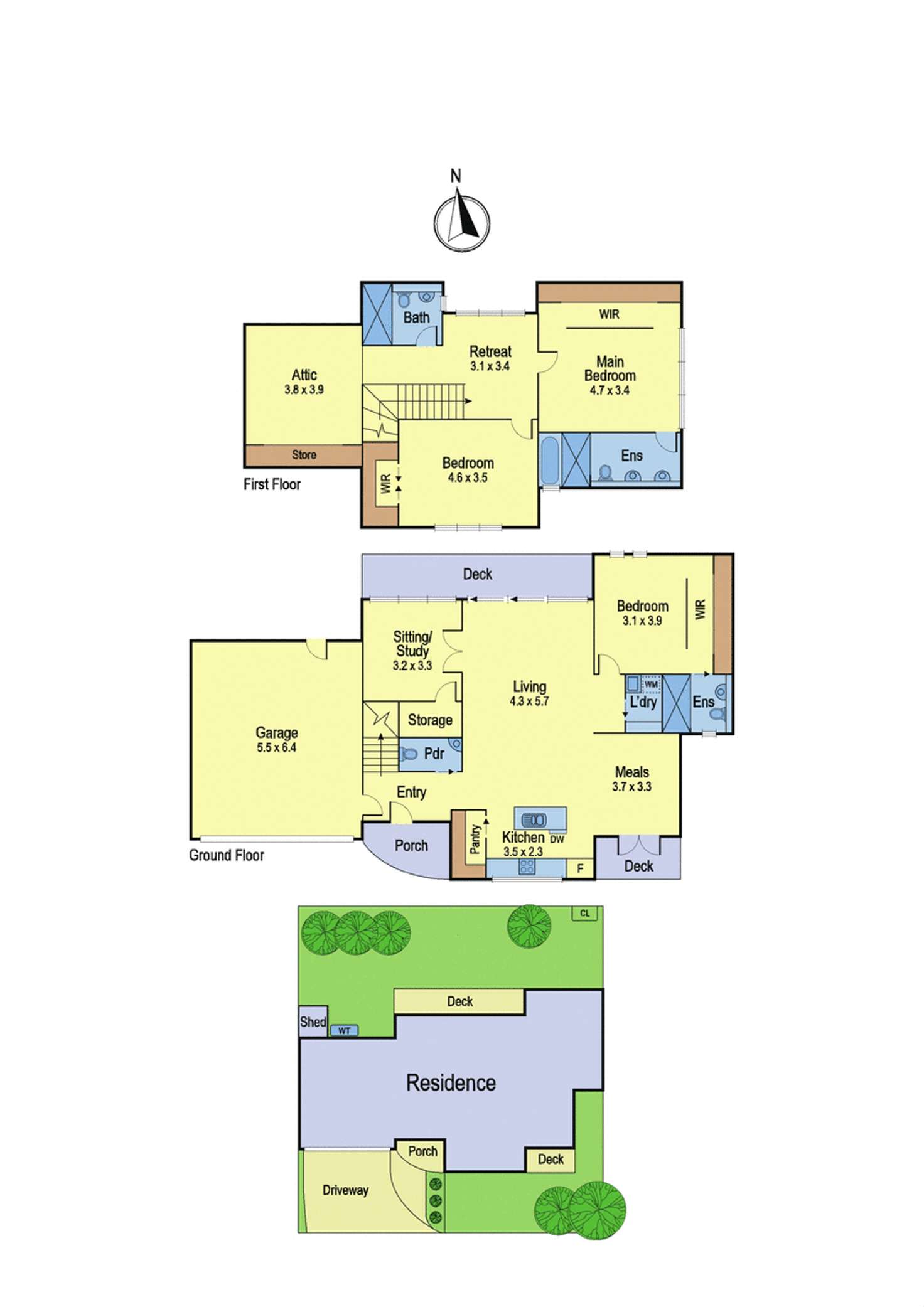 Floorplan of Homely townhouse listing, 2/5 Grand Boulevard, Montmorency VIC 3094