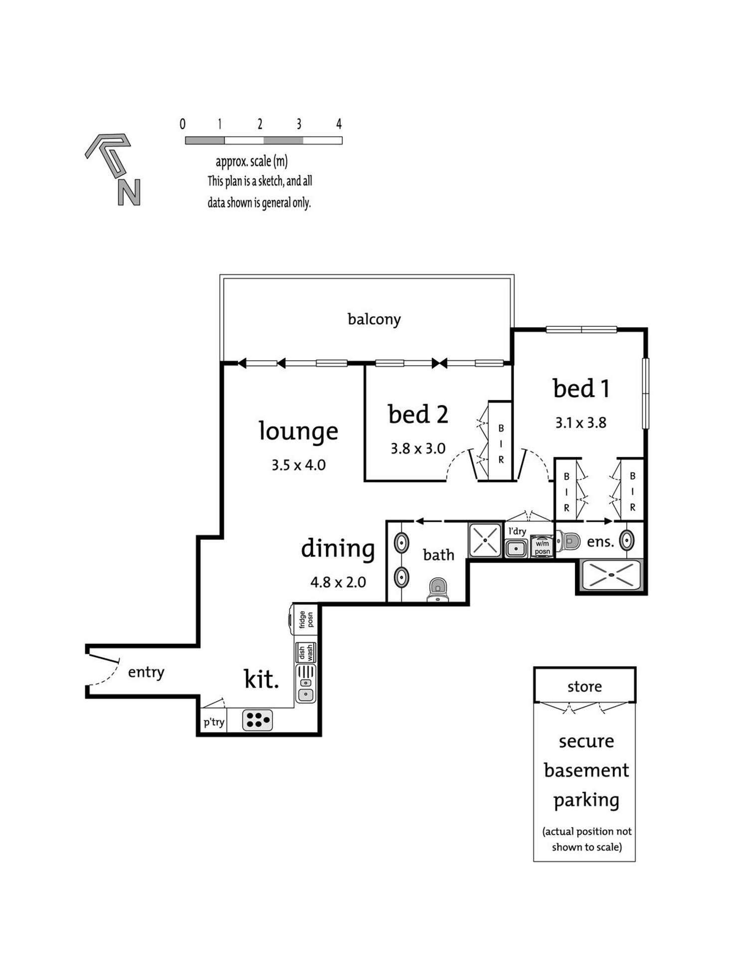 Floorplan of Homely apartment listing, 104/927-929 Doncaster Road, Doncaster East VIC 3109