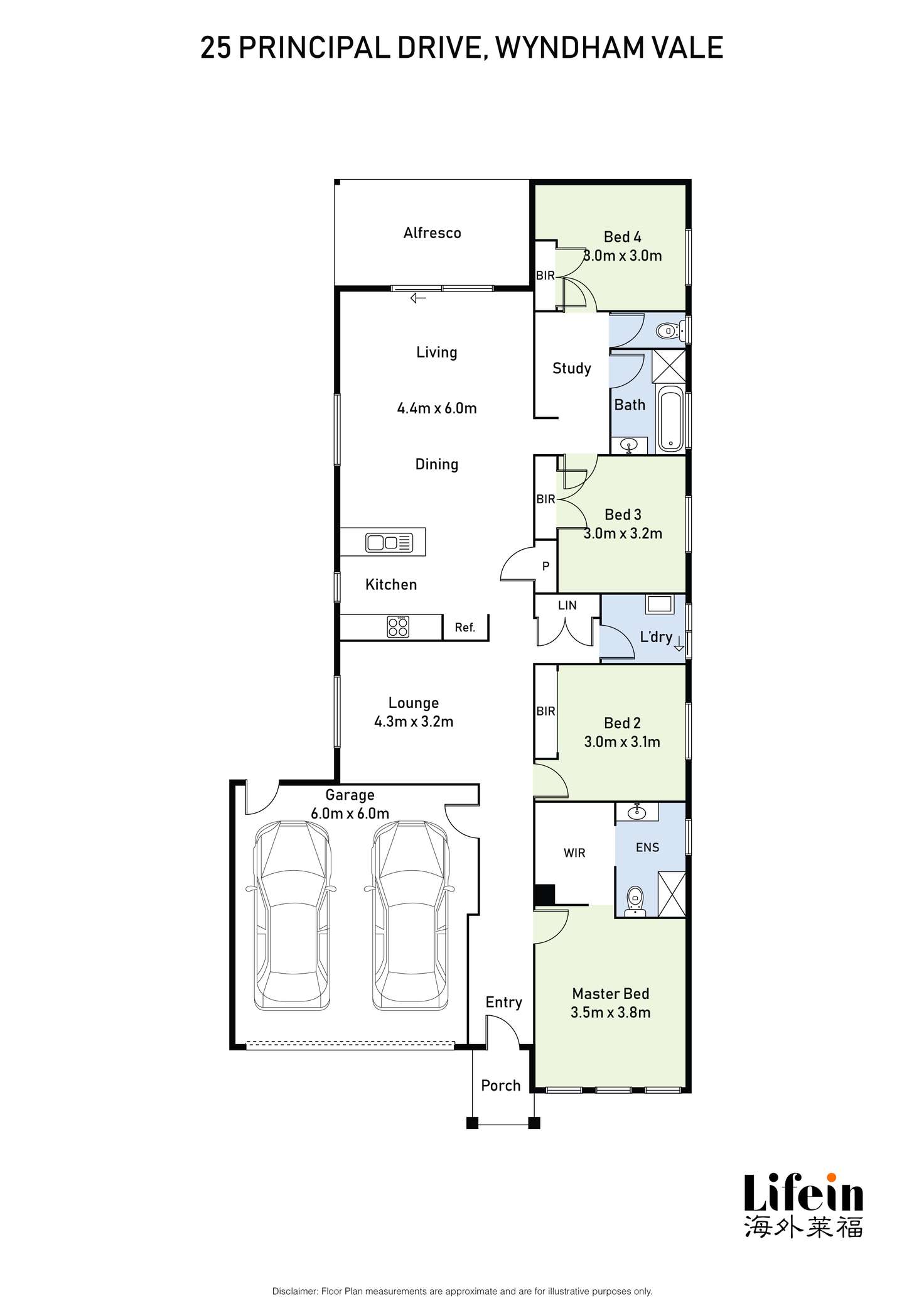 Floorplan of Homely house listing, 25 Principal Drive, Wyndham Vale VIC 3024