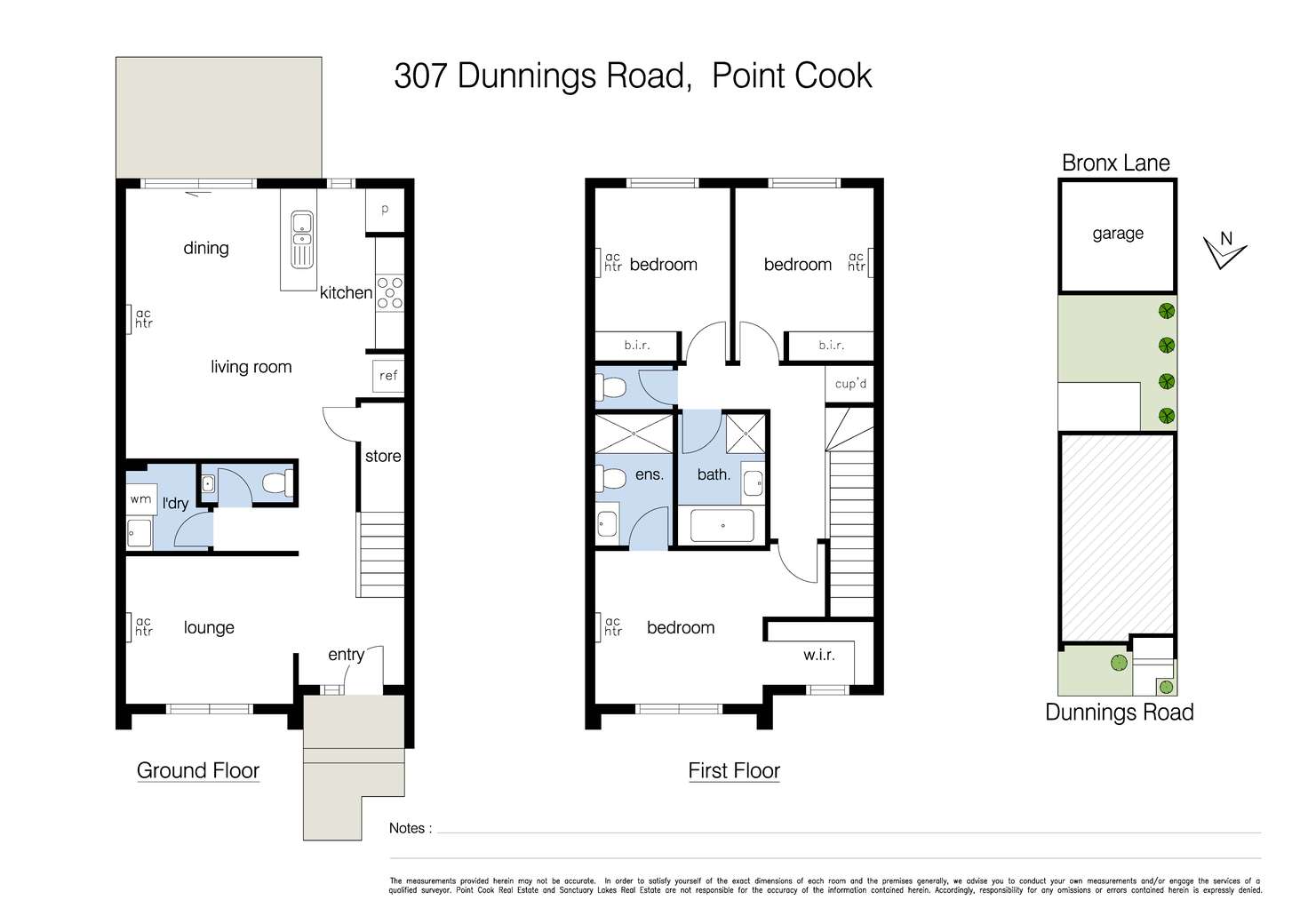 Floorplan of Homely townhouse listing, 307 Dunnings Road, Point Cook VIC 3030