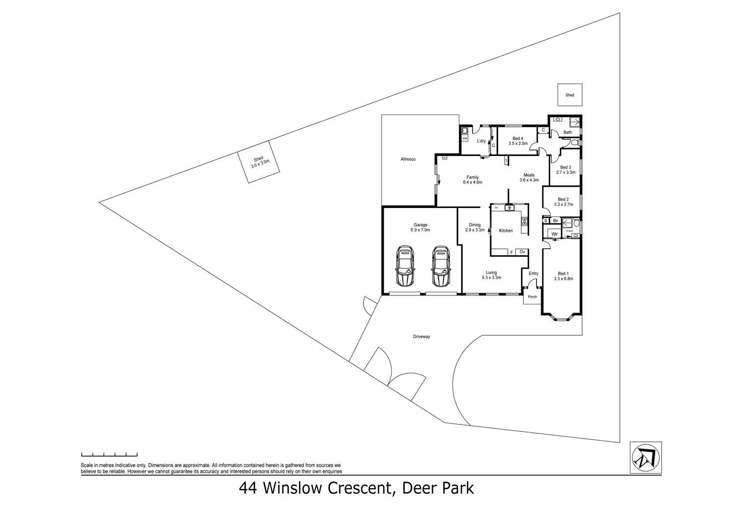 Floorplan of Homely house listing, 44 Winslow Crescent, Deer Park VIC 3023