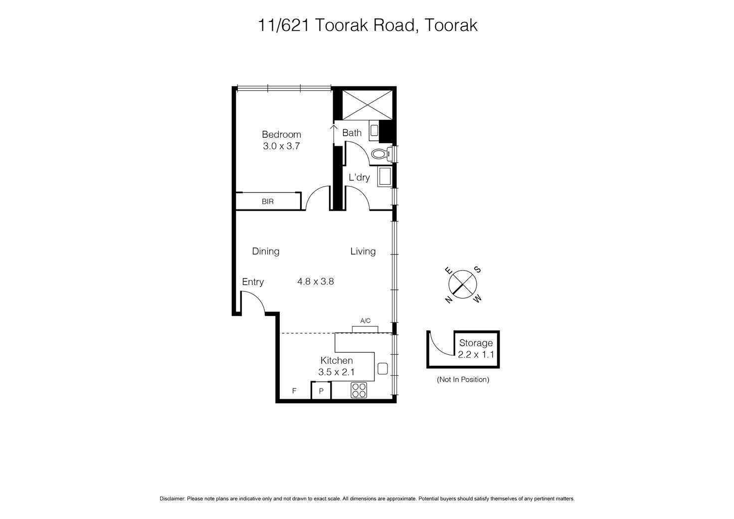 Floorplan of Homely apartment listing, 11/621 Toorak Road, Toorak VIC 3142