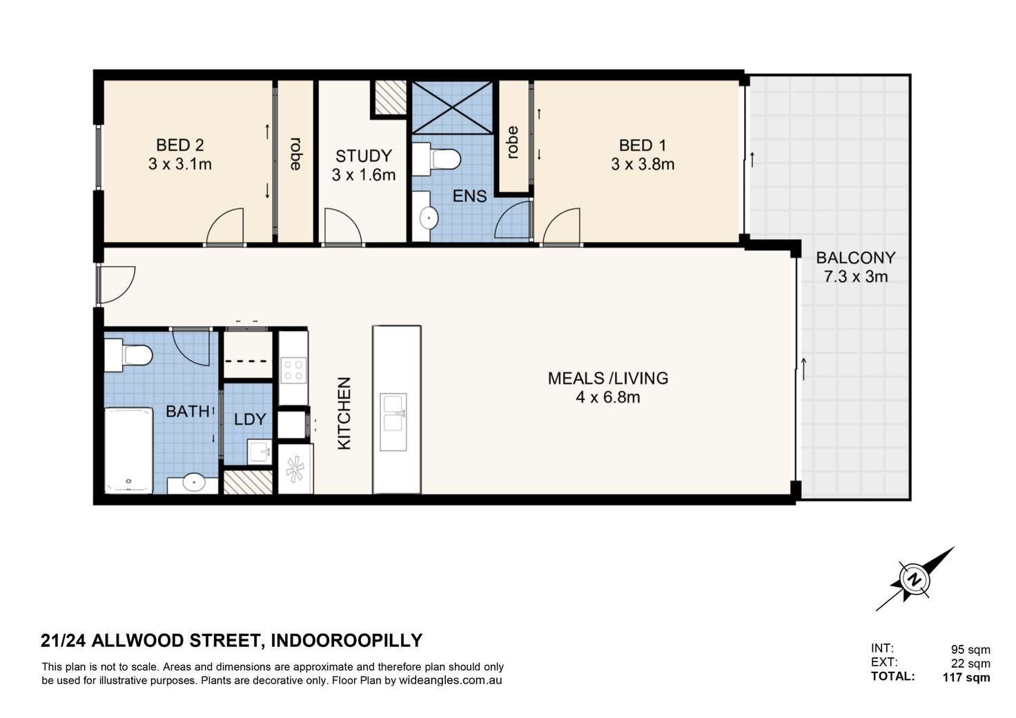 Floorplan of Homely unit listing, 21/24 Allwood Street, Indooroopilly QLD 4068