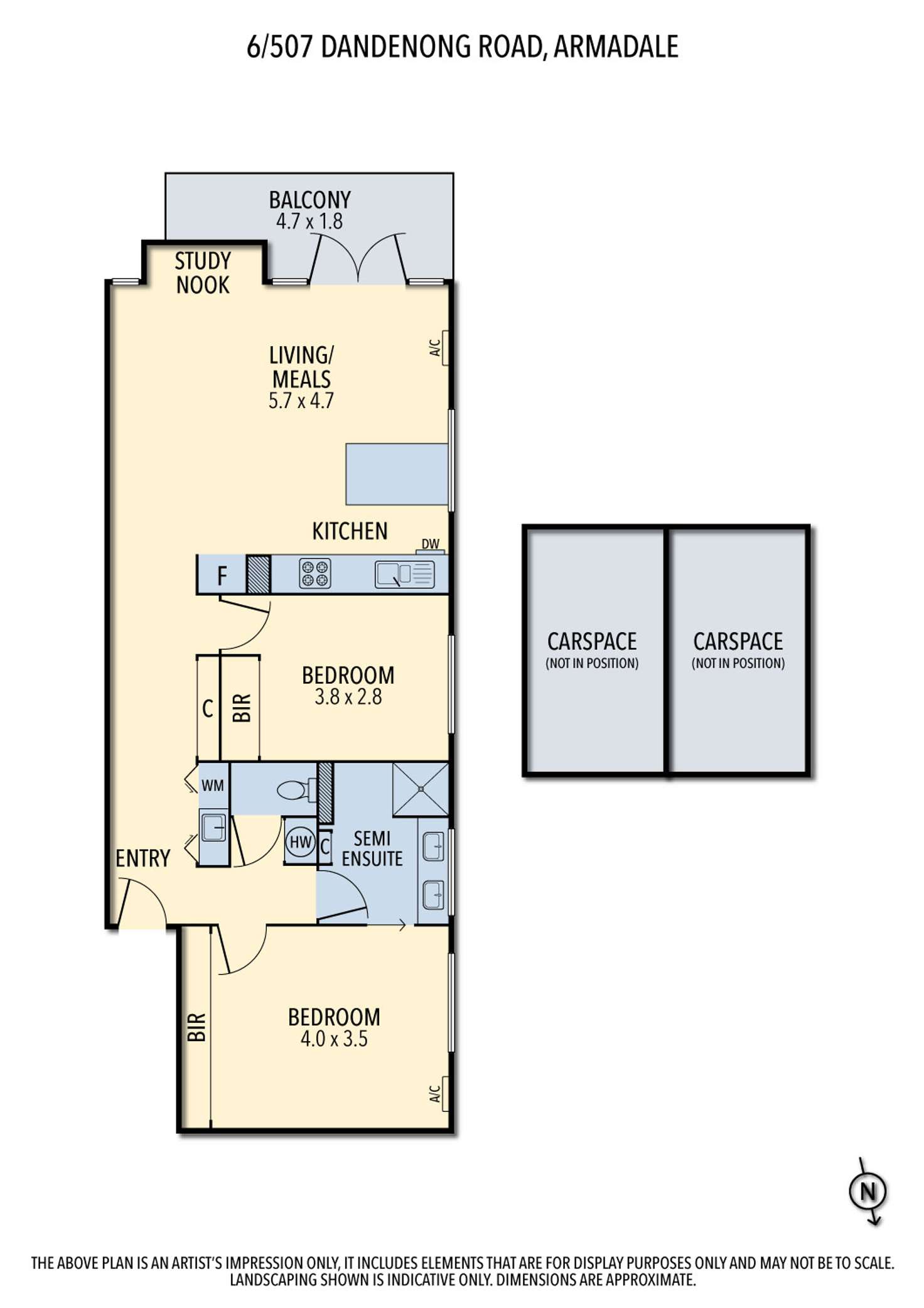 Floorplan of Homely apartment listing, 6/507 Dandenong Road, Armadale VIC 3143