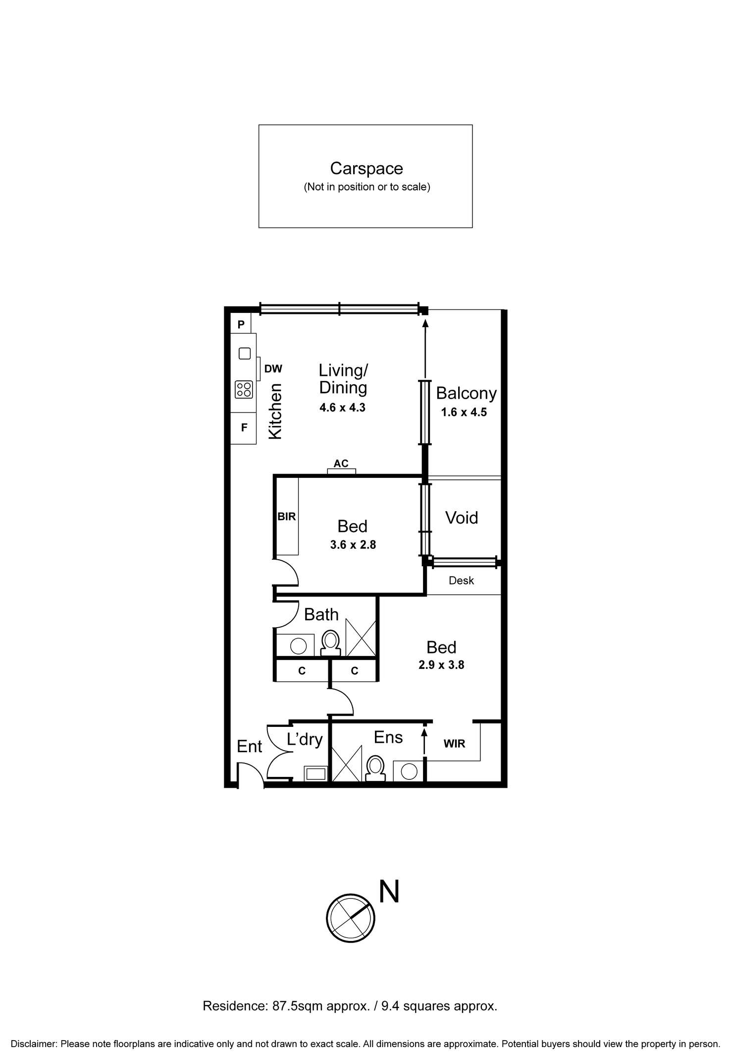 Floorplan of Homely apartment listing, 310/109 Mcleod Road, Patterson Lakes VIC 3197