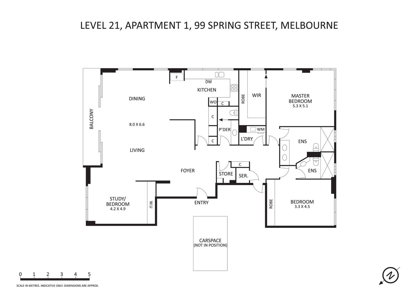 Floorplan of Homely apartment listing, 211/99 Spring Street, Melbourne VIC 3000