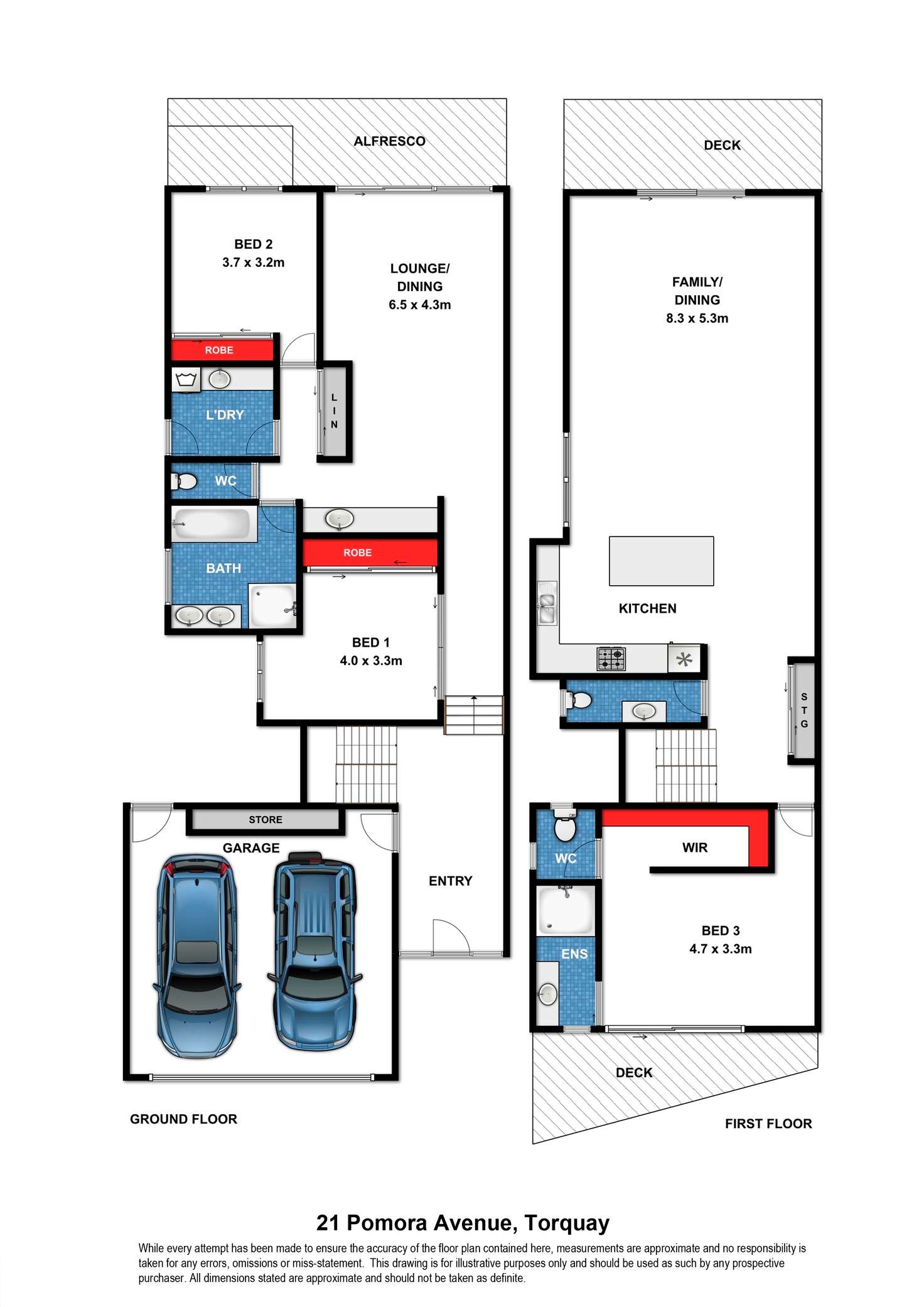 Floorplan of Homely house listing, 21 Pomora Avenue, Torquay VIC 3228