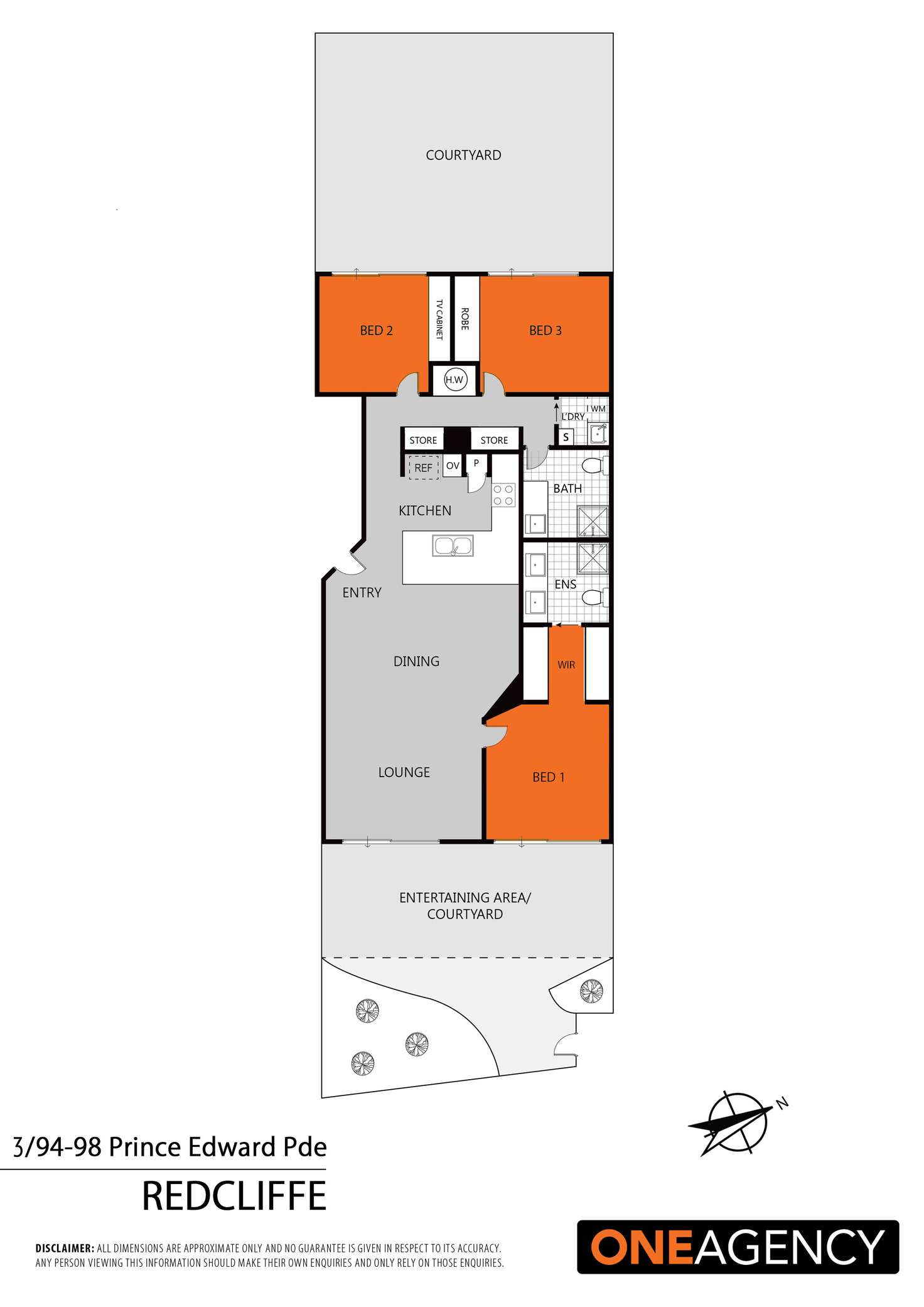 Floorplan of Homely apartment listing, 3/94-98 Prince Edward Parade, Redcliffe QLD 4020