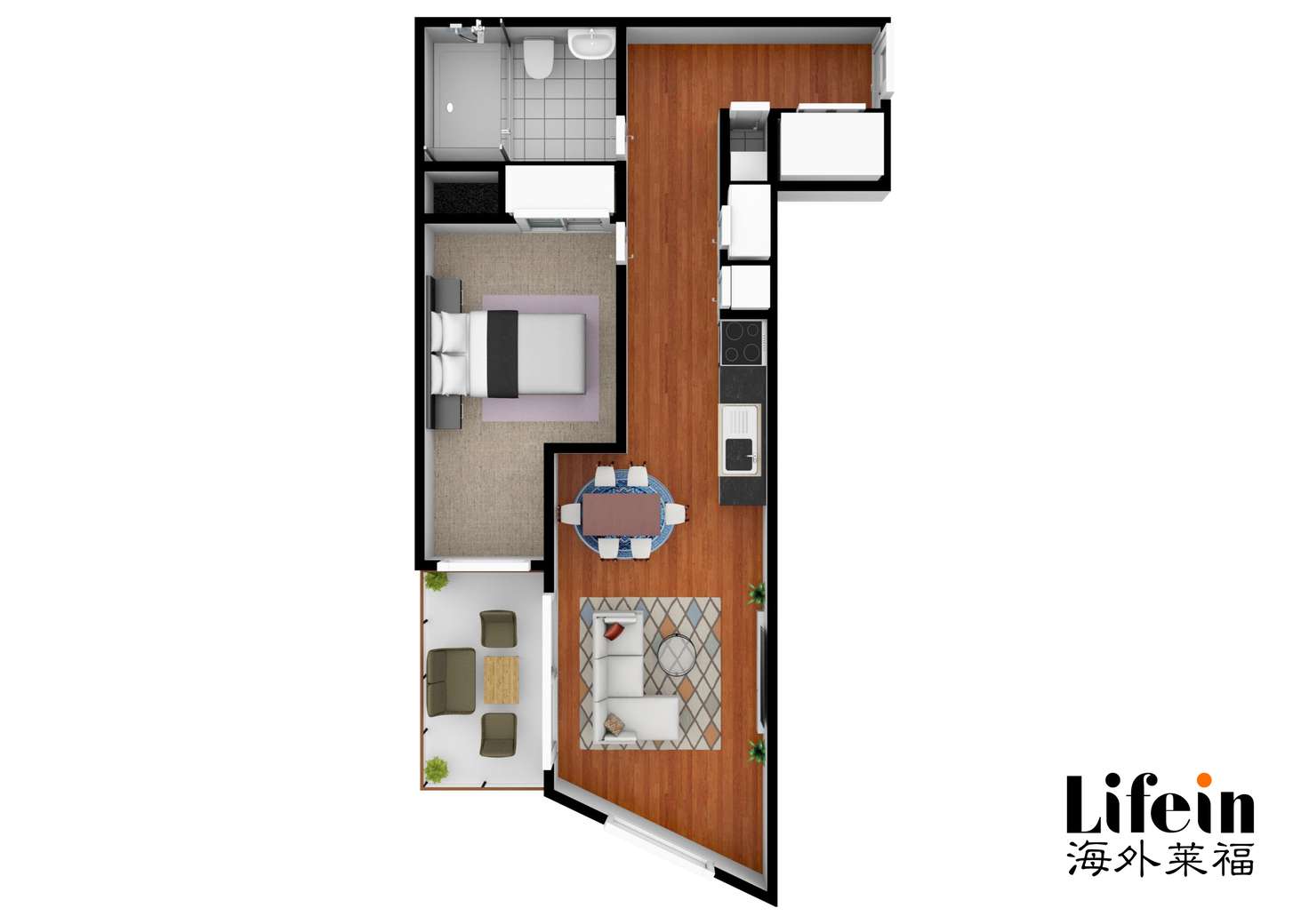 Floorplan of Homely apartment listing, 1010/23 Mackenzie Street, Melbourne VIC 3000