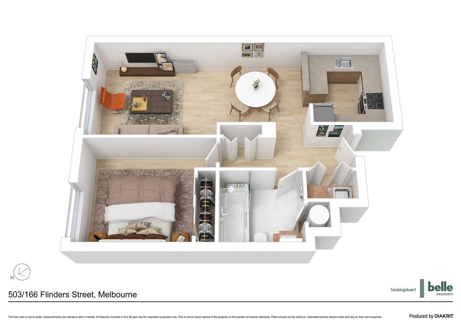 Floorplan of Homely apartment listing, 503/166 Flinders Street, Melbourne VIC 3000