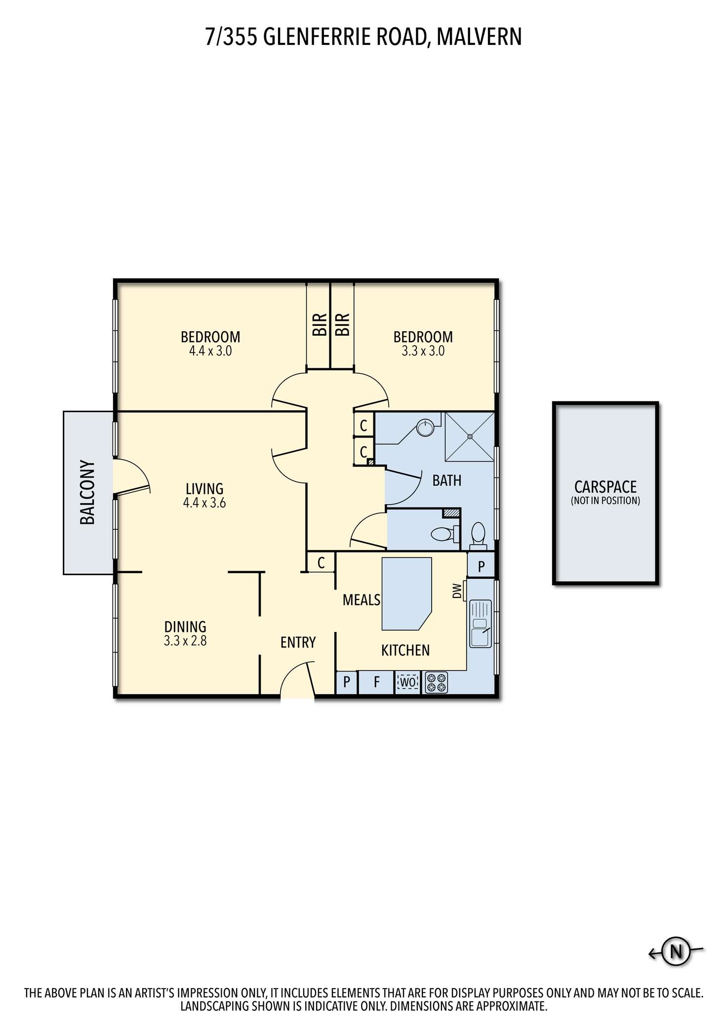 Floorplan of Homely apartment listing, 7/355 Glenferrie Road, Malvern VIC 3144