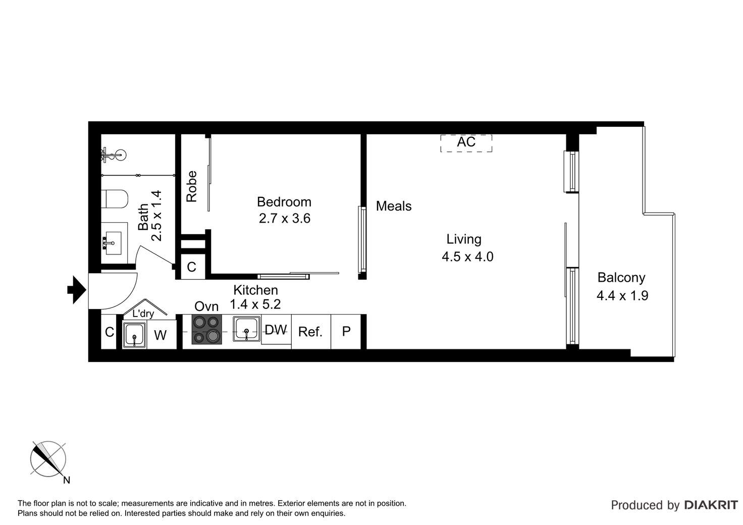 Floorplan of Homely apartment listing, 317/163 Fitzroy Street, St Kilda VIC 3182