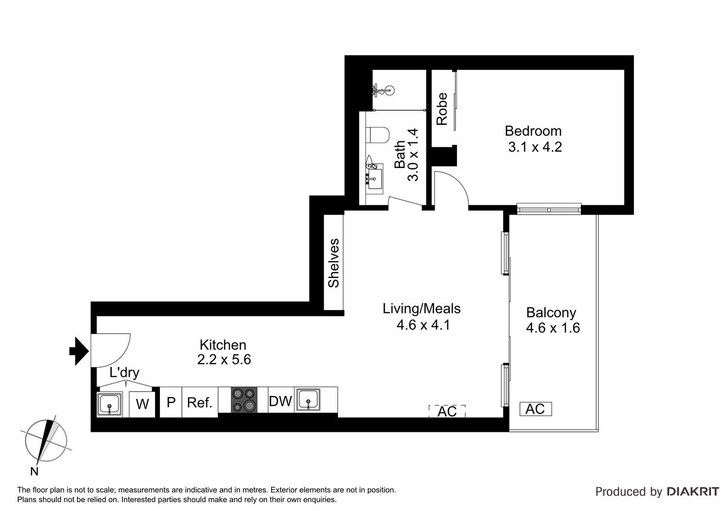 Floorplan of Homely apartment listing, 206/1A Peel Street, Prahran VIC 3181